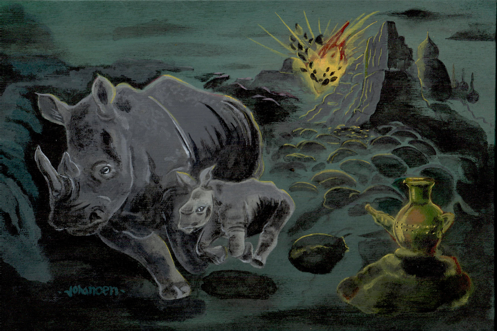 Mohenjo-Daro - Acrylic on panel