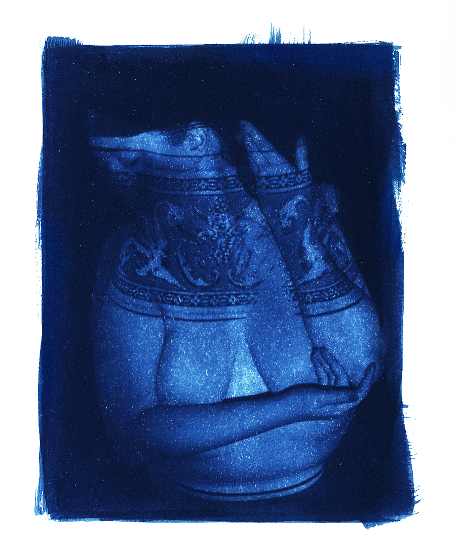 Pitcher 3, 2019 // Cyanotype scanned & printed in Archival Inkjet // 18" x 23 1/2"