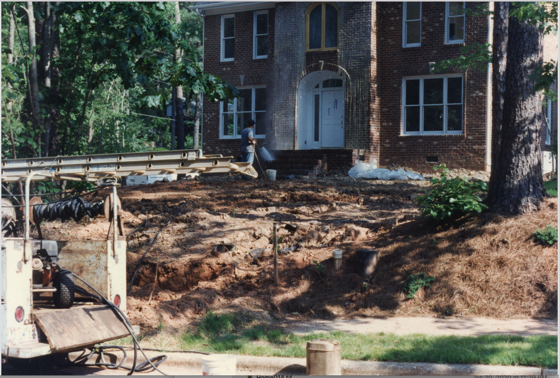 Mobile pump provides pressure to clean outside, 1996