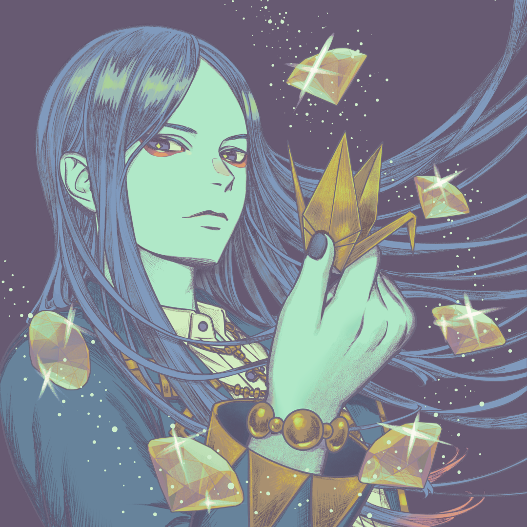 Bluebird with gems