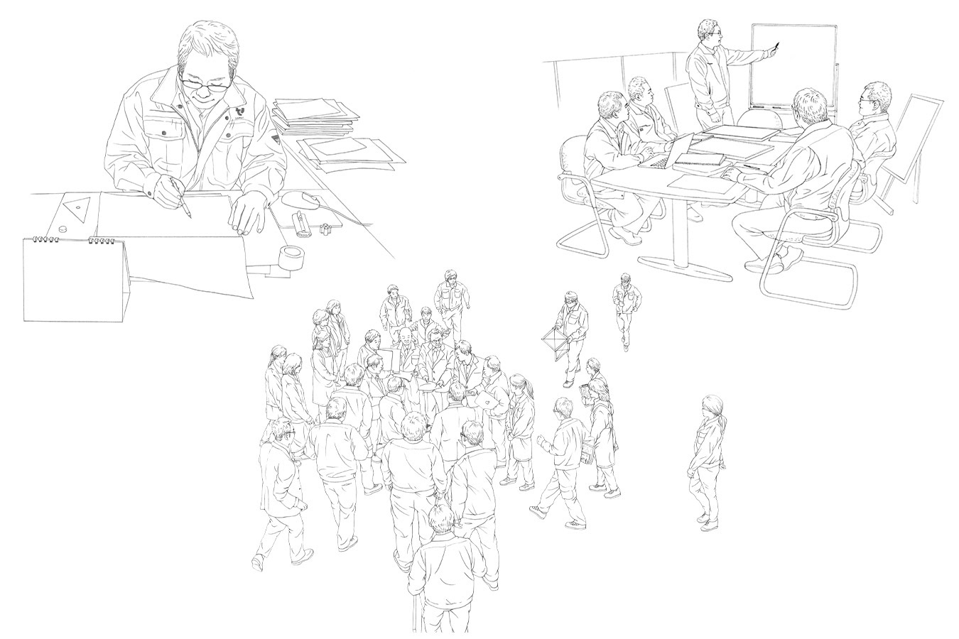 株式会社ソフケン/パンフレット挿絵