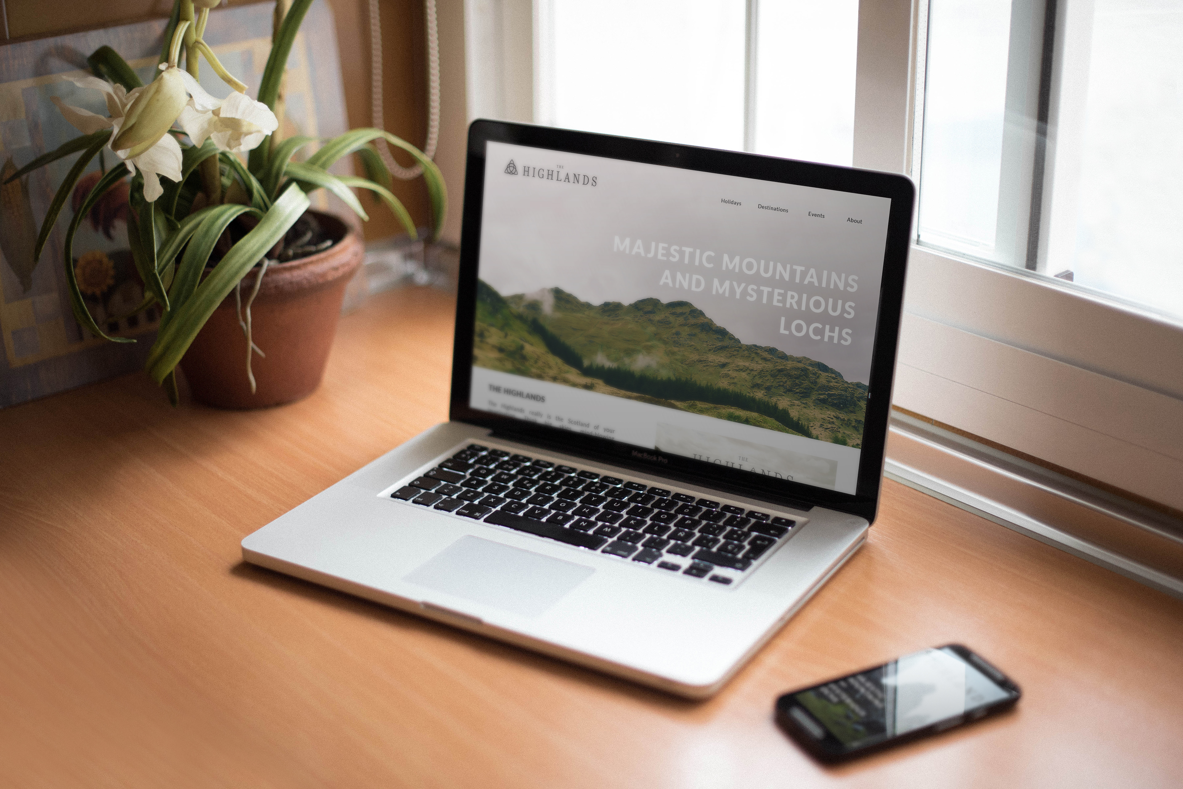 The Highlands - Website Mockup