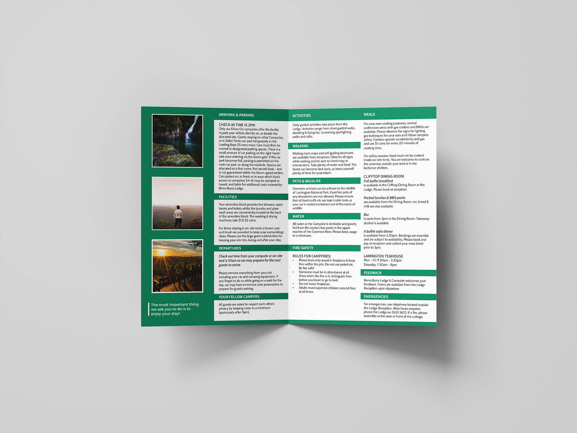 Campsite Flyer - Inside
