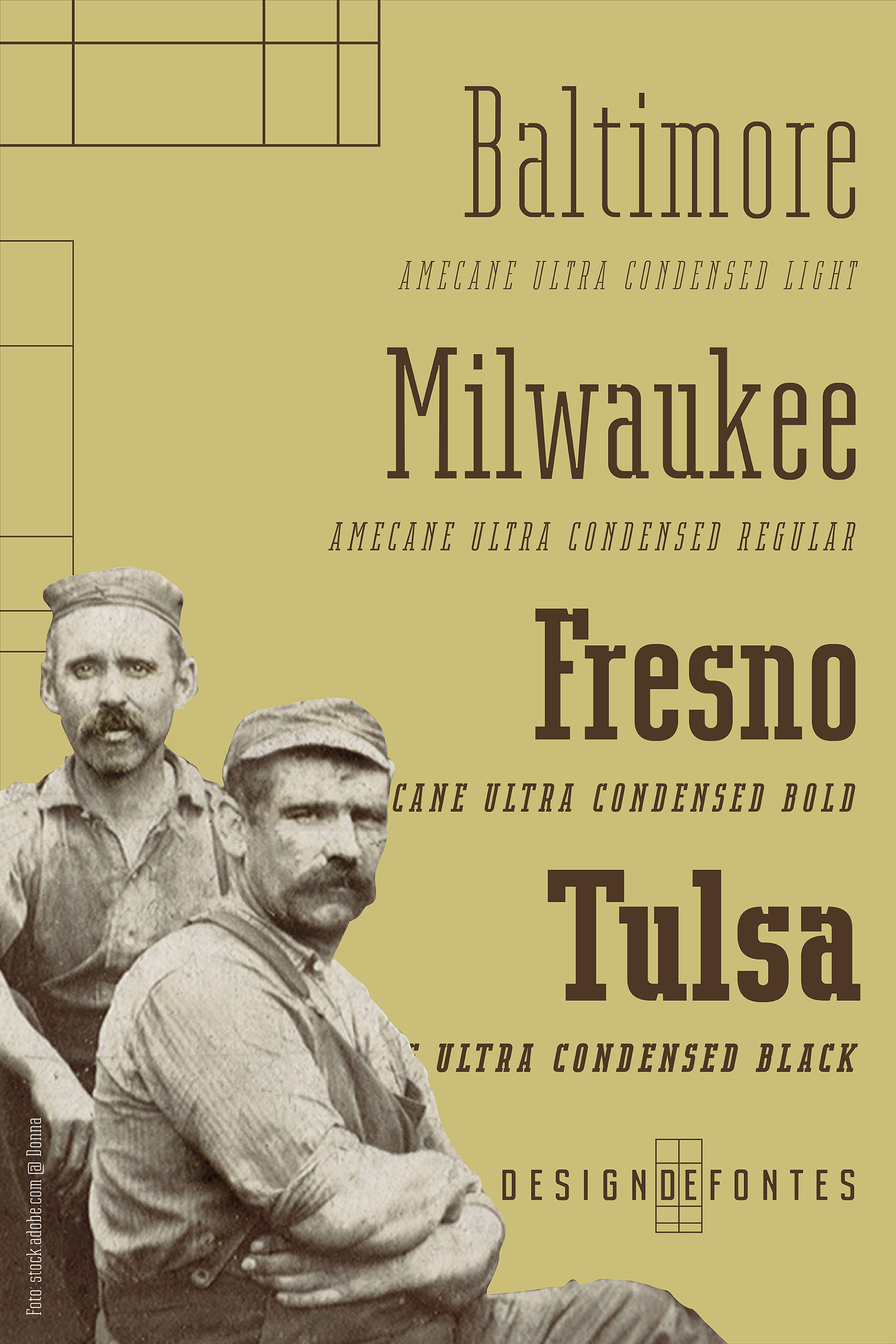 Fonts: Amecane Ultra Condensed