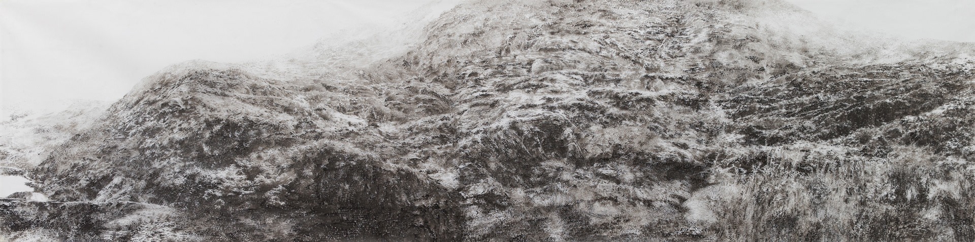 Gap of Dunloe / tuš na folii / 2019 / 105x410 cm