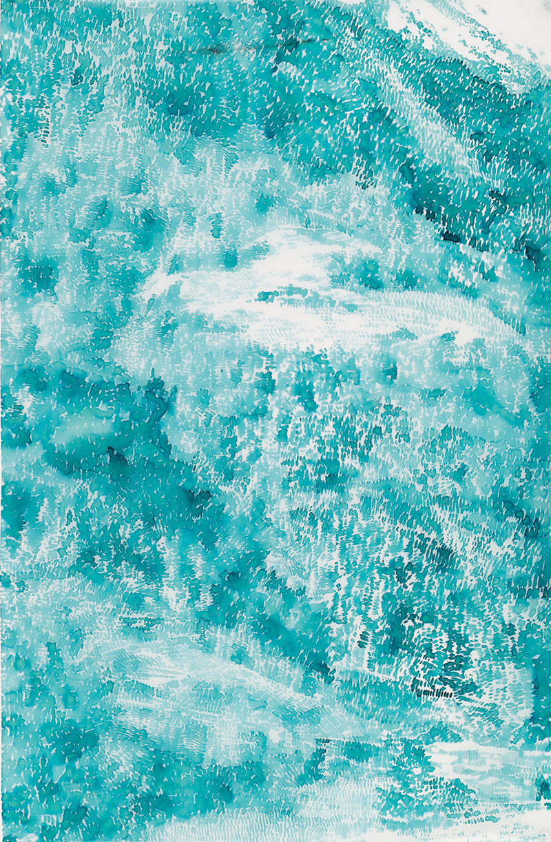 Bez názvu / tuš na foli/ 2018 /63x41 cm