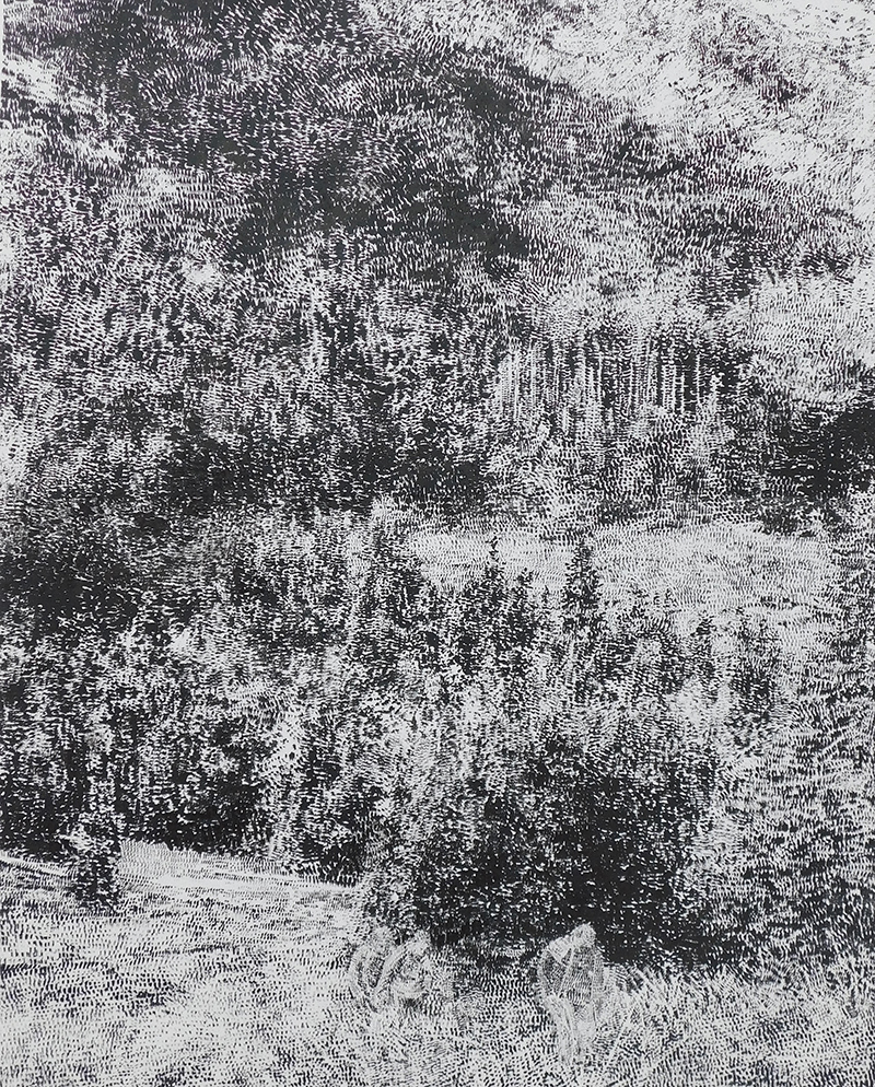 Tatry / sítotisk / 2018 / tisk 100x80 cm, list 140x100