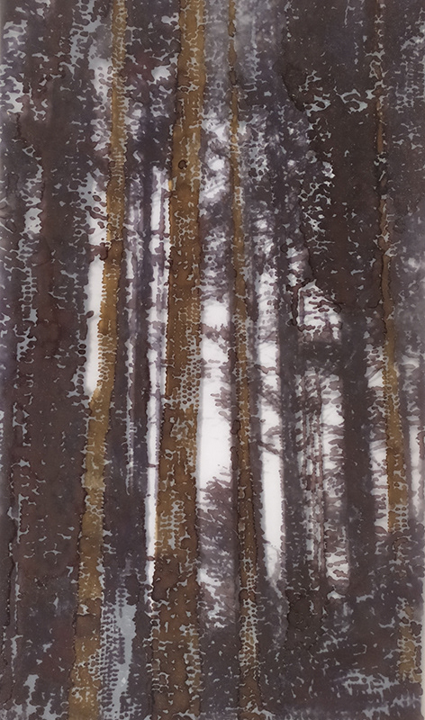 Stromy / kombinovaná technika / 2020 / 33x17 cm