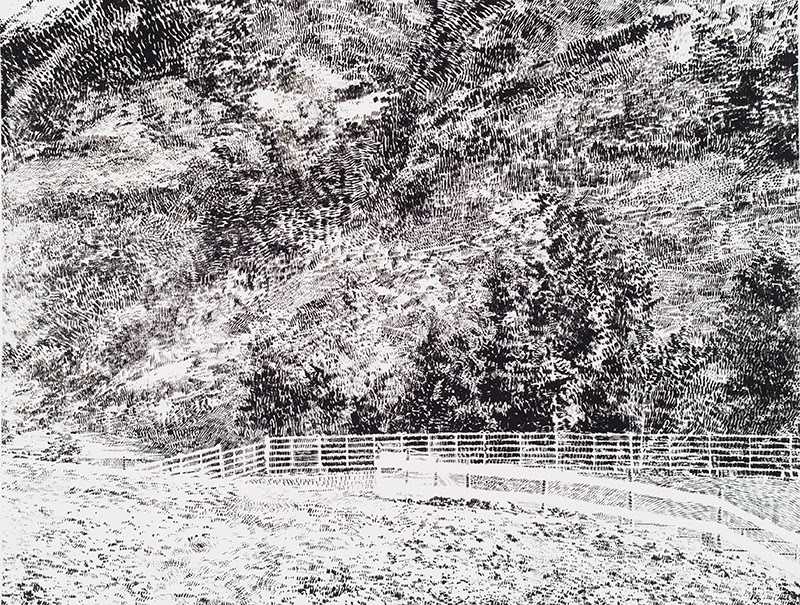 Alpy / sítotisk / 2017 / tisk 80x105 cm, list 100x140 cm