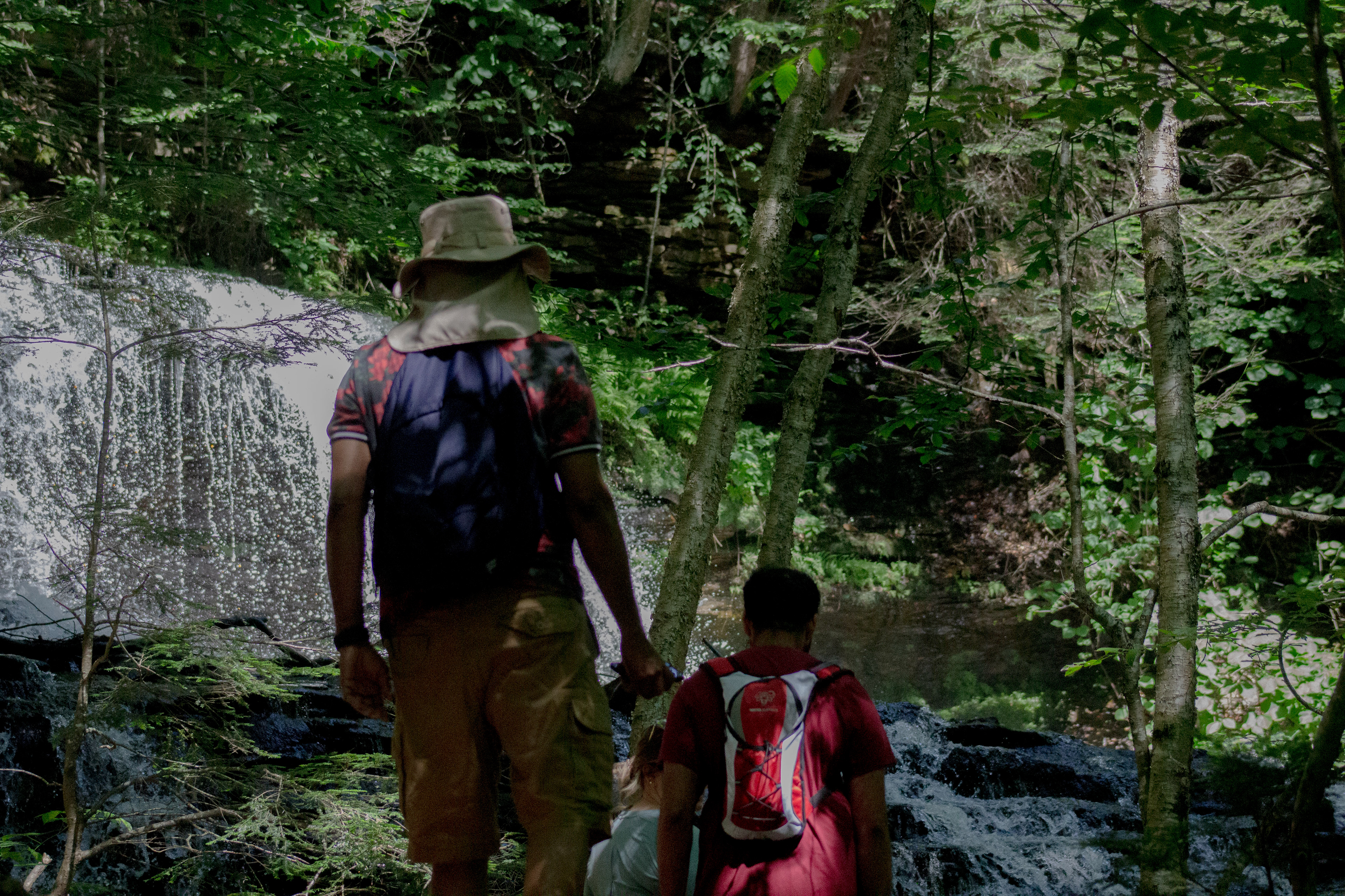 These travelers warned us of a bear! I did indeed see a blackbear, but unfortunately only got a shot of it's behind.