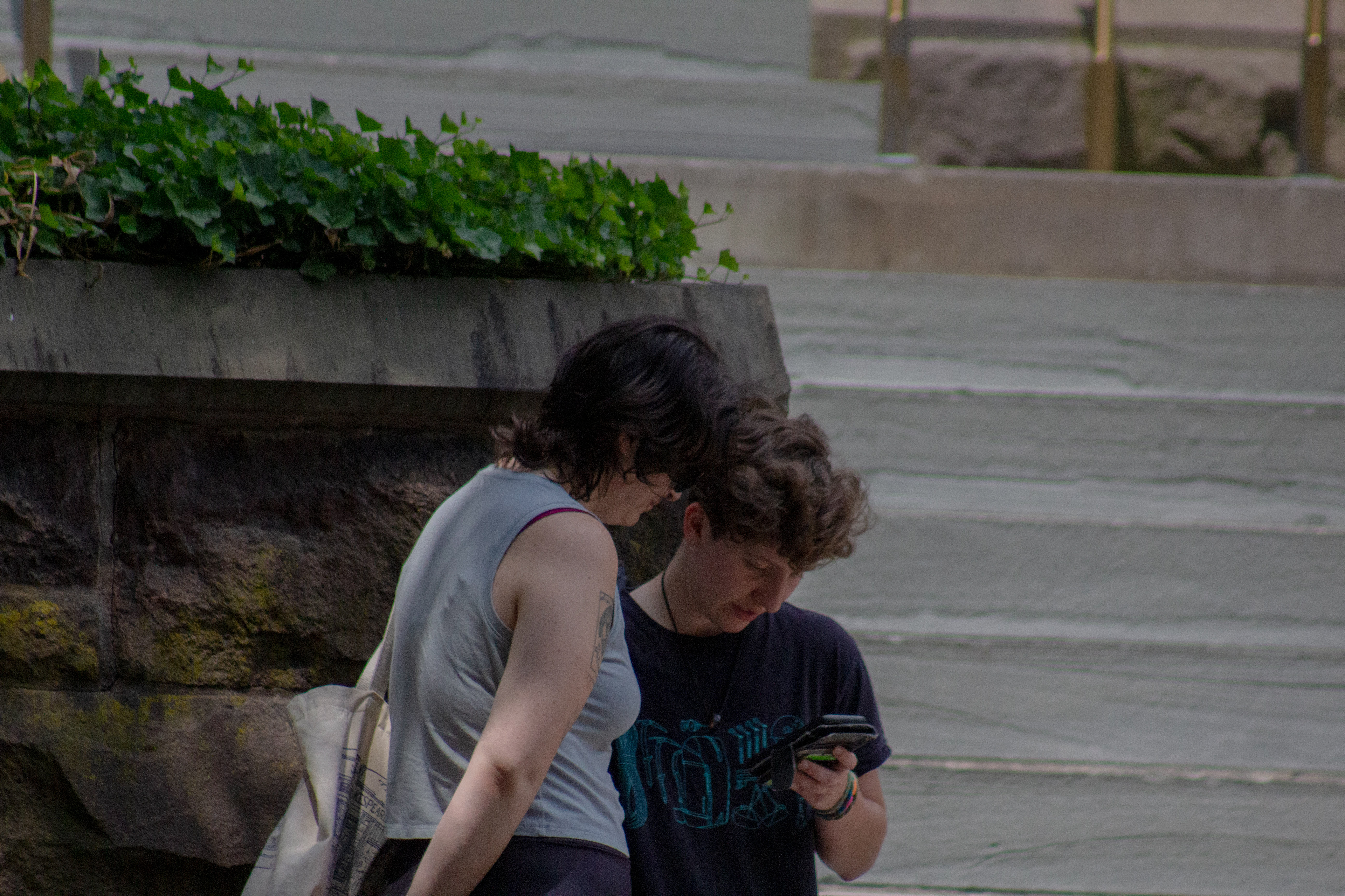 For some reason, we kept bumping into each other! We saw each other on the streets and in a book shop!