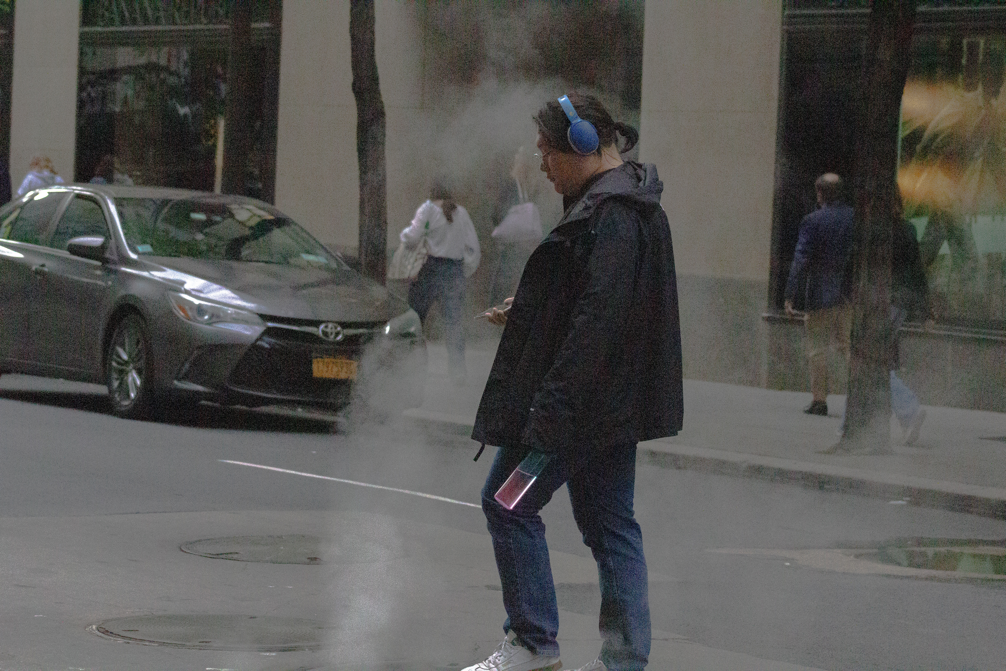 Something that's always fascinated me about NYC was people's willingness to walk in the sewer vapour. 