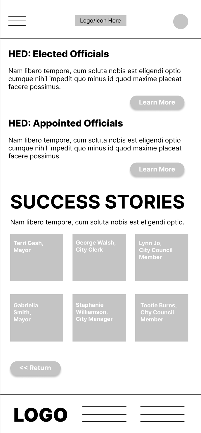 Enhancing value by adding success stories, testimonials section to mobile design.