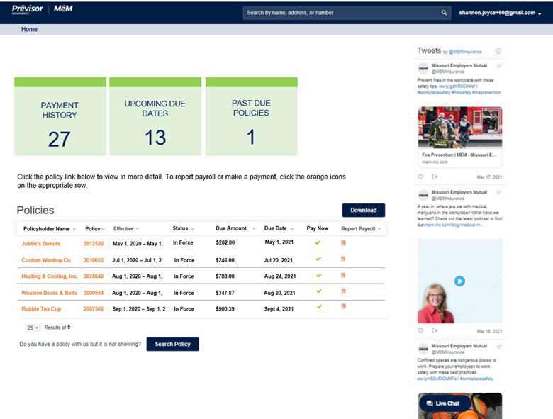 Landing page for user who's logging in to payroll provider-specific site.