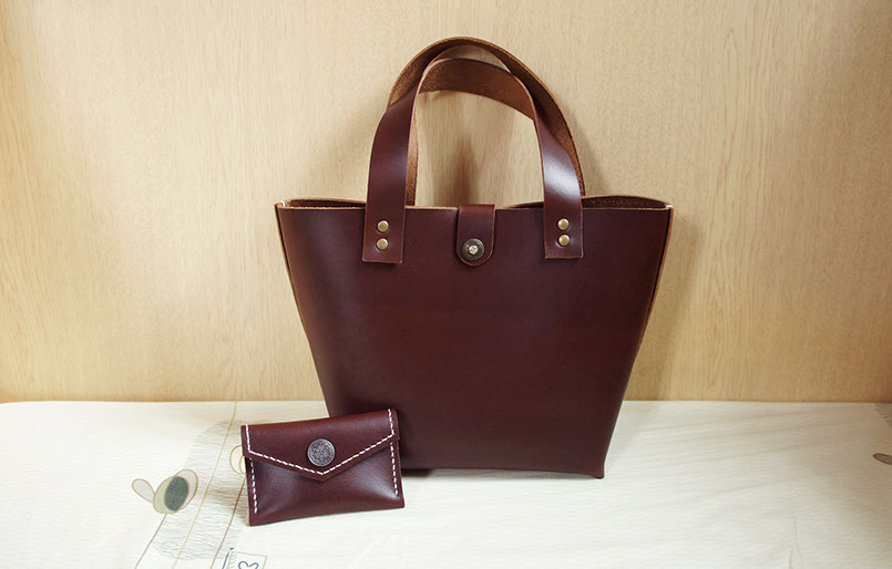 Handmade Leather Handbag Set