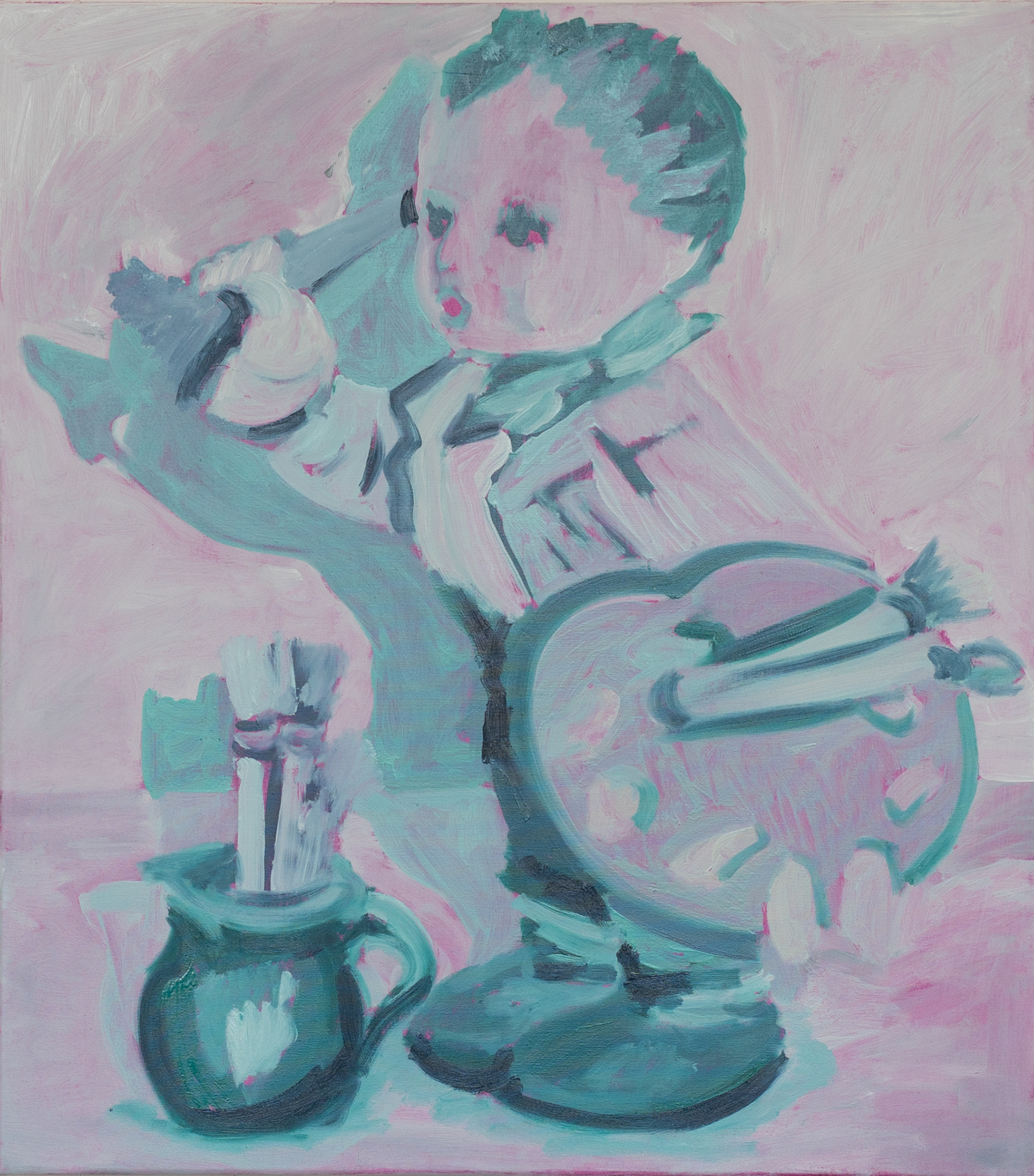 porcelain, 90 x 80 cm, Öl und Acryl auf Baumwolle