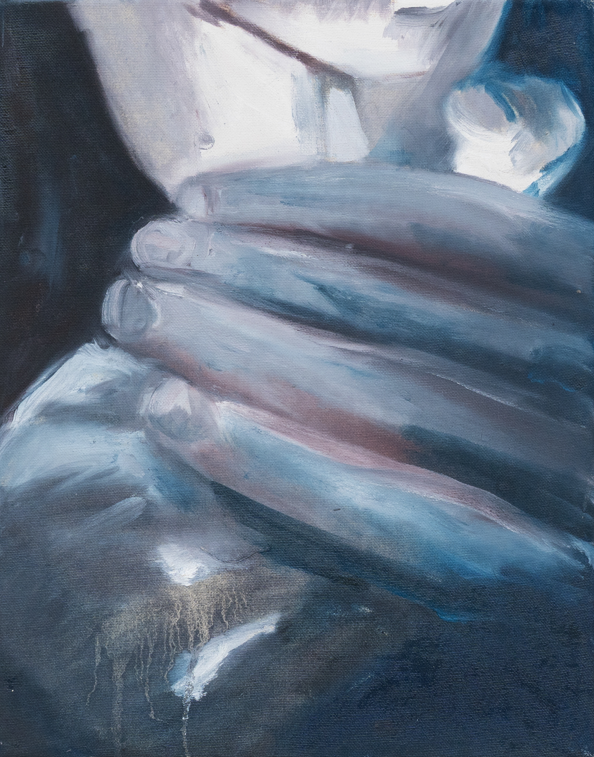 abkühlung, 2025, 40 x 32 cm, Öl auf Baumwolle