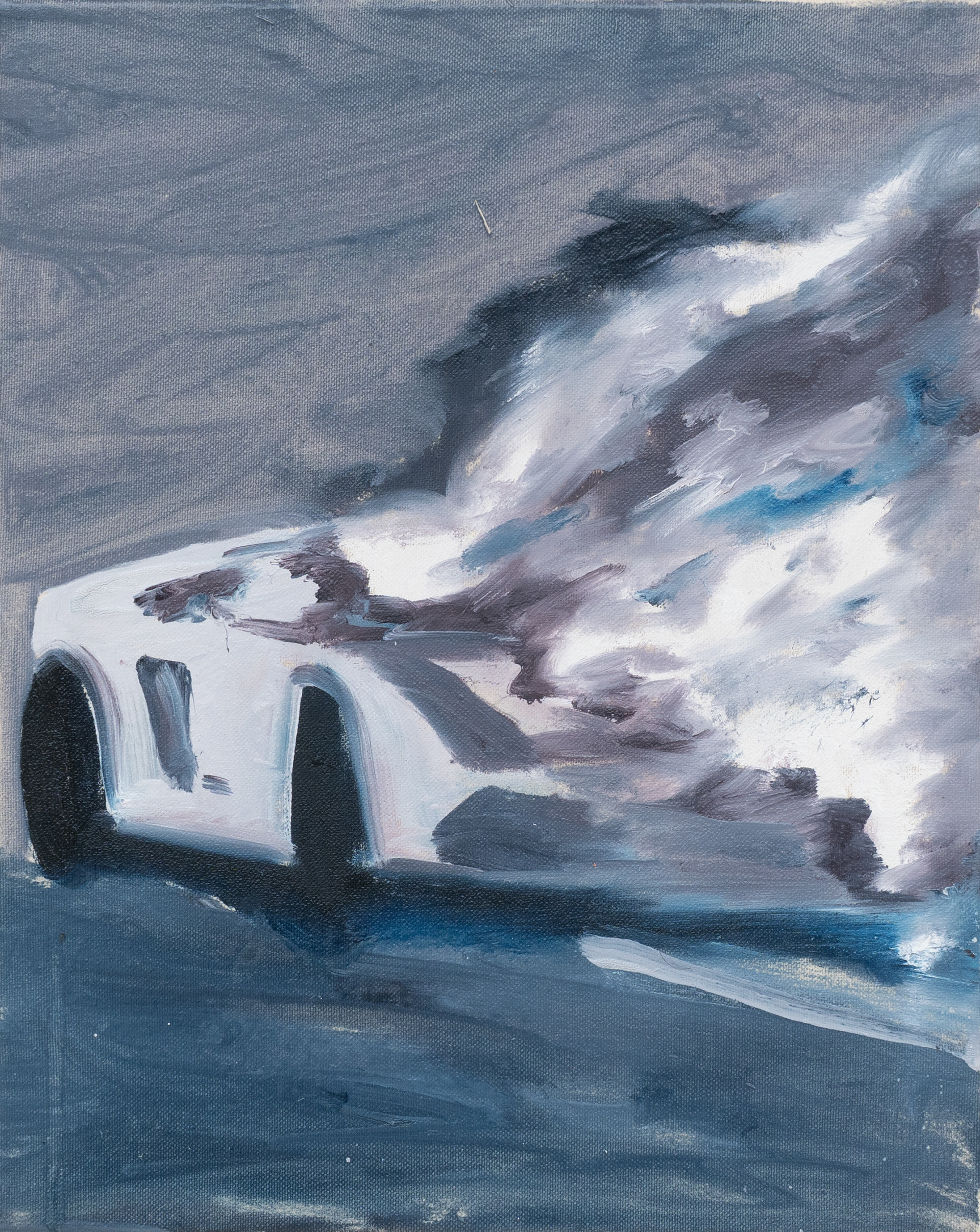 burnout, 2025, 40 x 32 cm, Öl auf Baumwolle