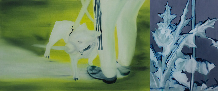 softies, Öl auf Leinwand, 80 x 200 cm