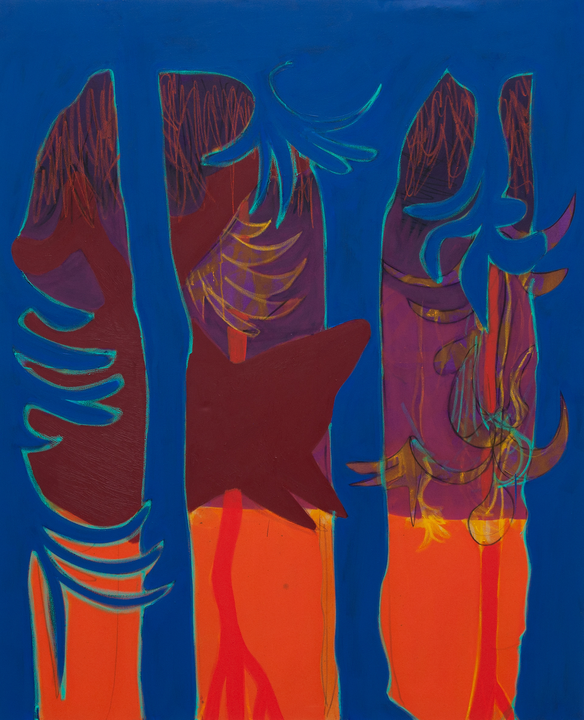 nachtaktiv, Öl auf Leinwand, 180 x 160 cm