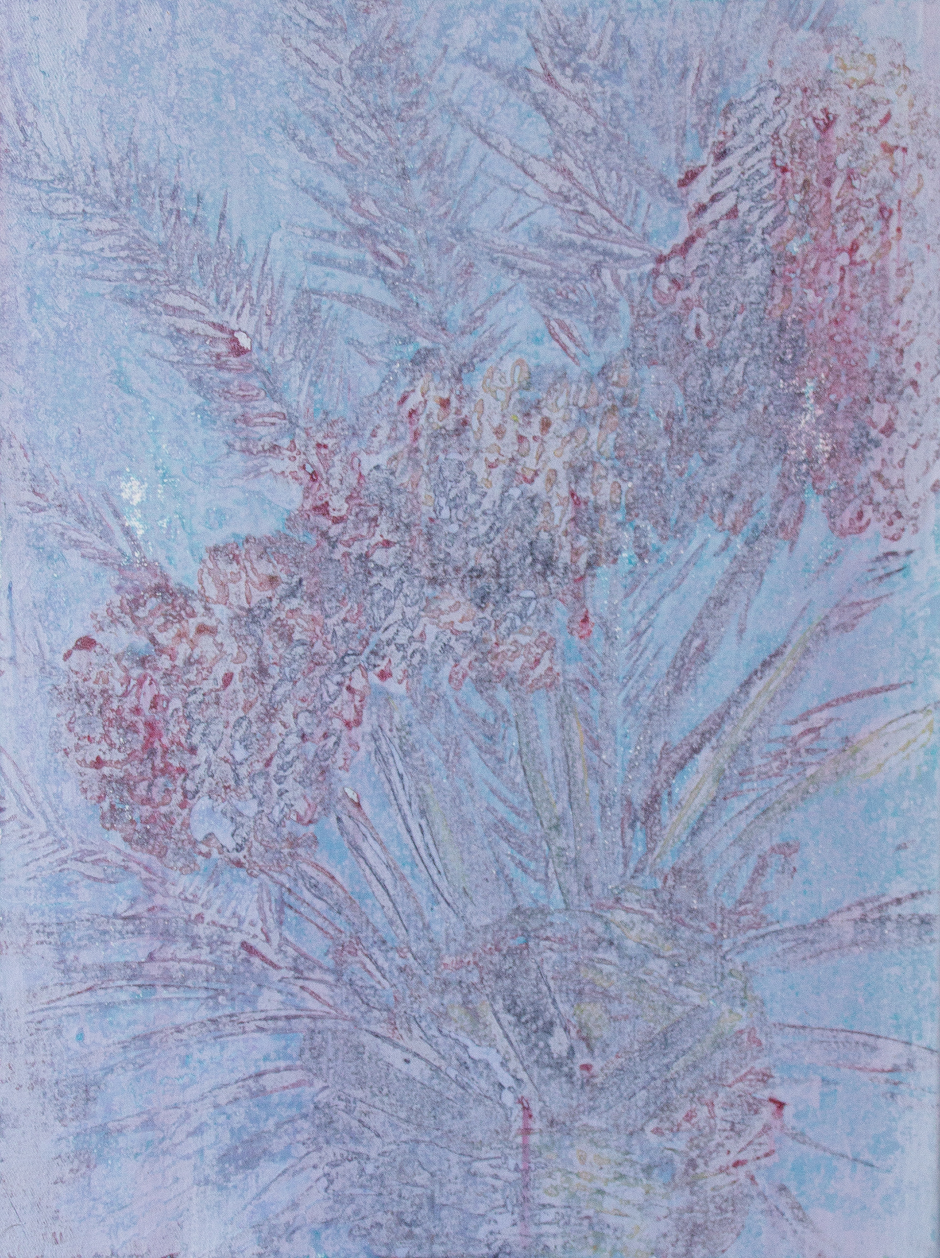 dattelpalme III,  Öl auf Leinwand, 40 x 30 cm