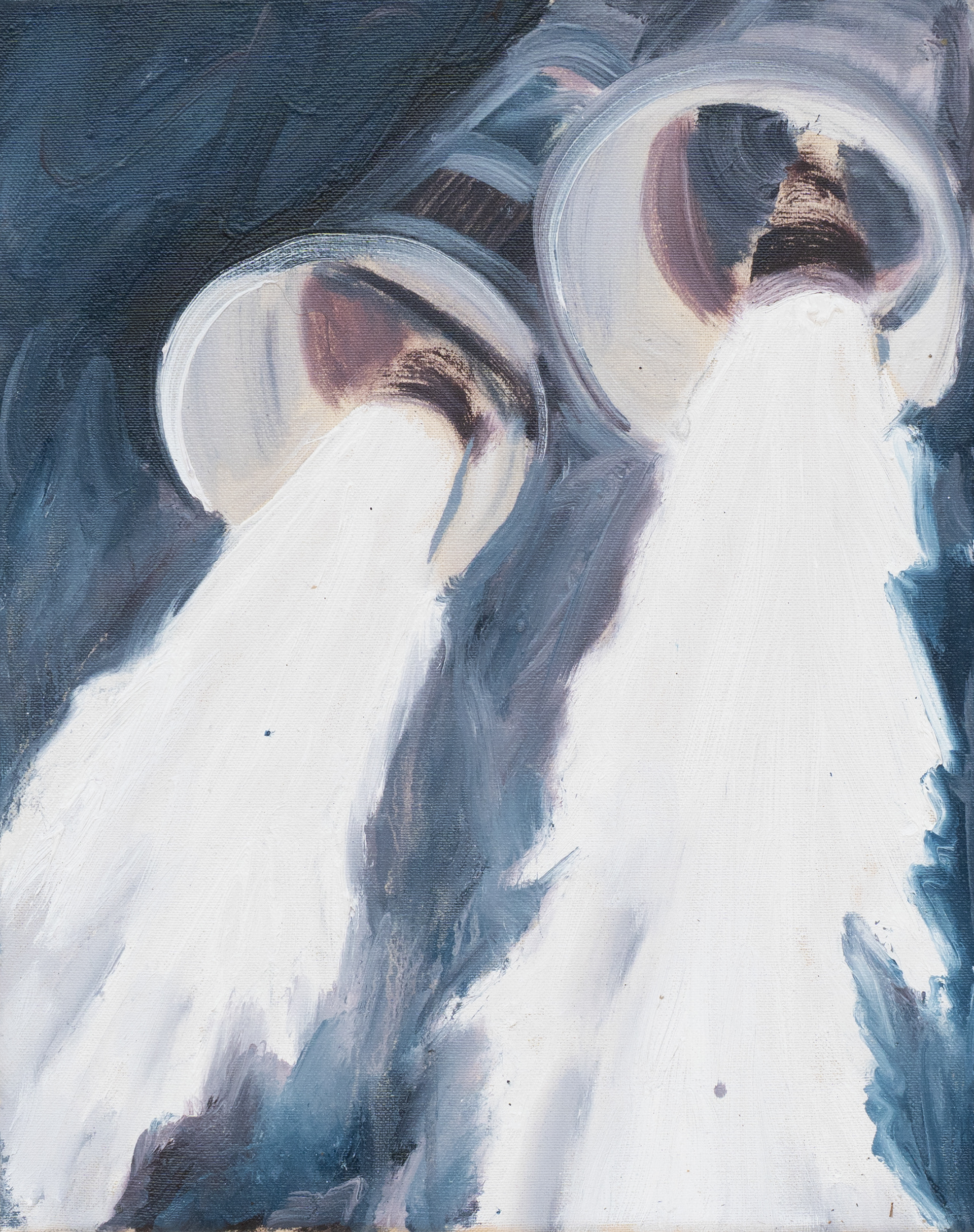 bye bye, 2025, 40 x 32 cm, Öl auf Baumwolle