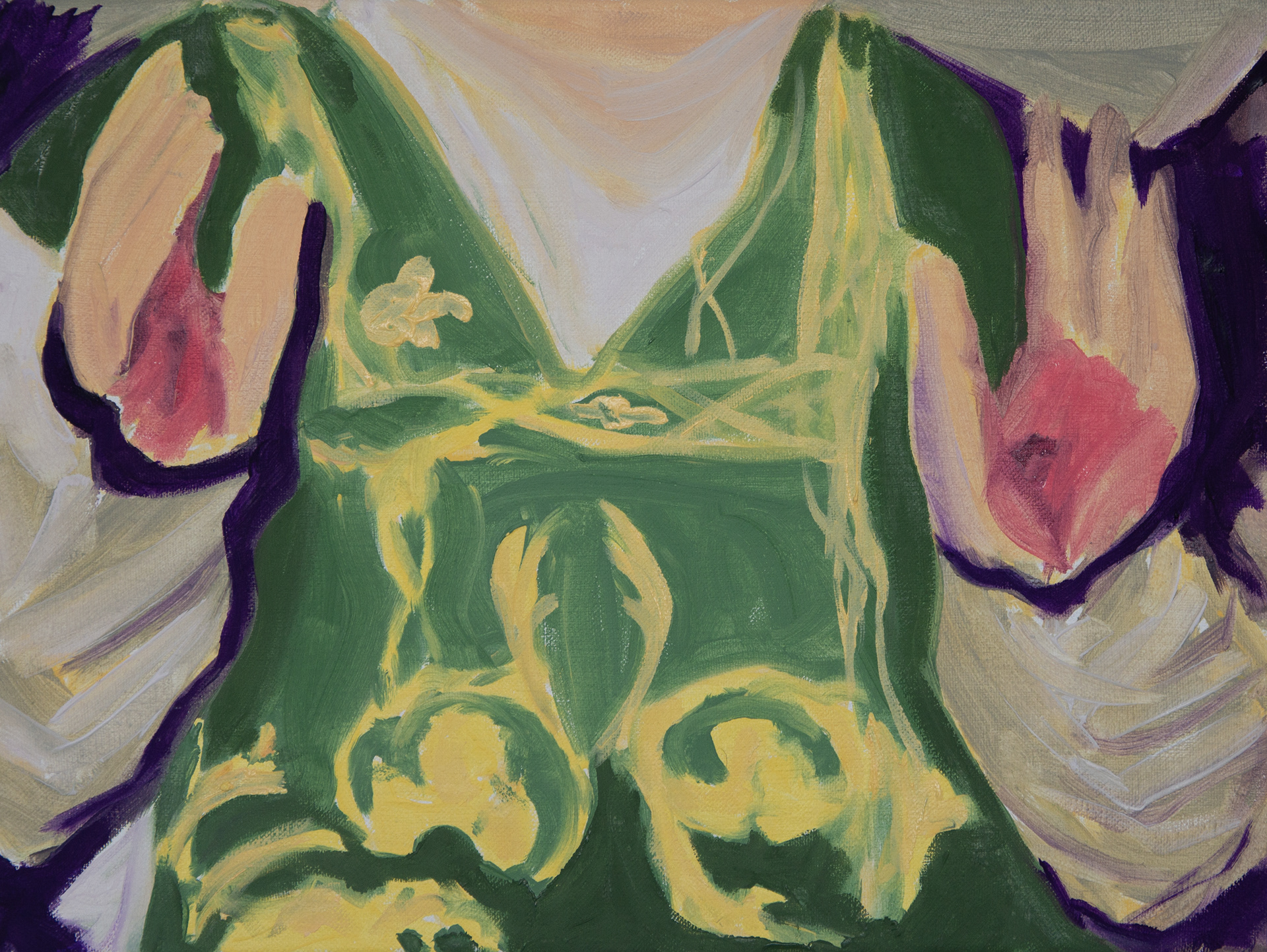 hände hoch, Öl auf Leinwand, 30 x 40 cm