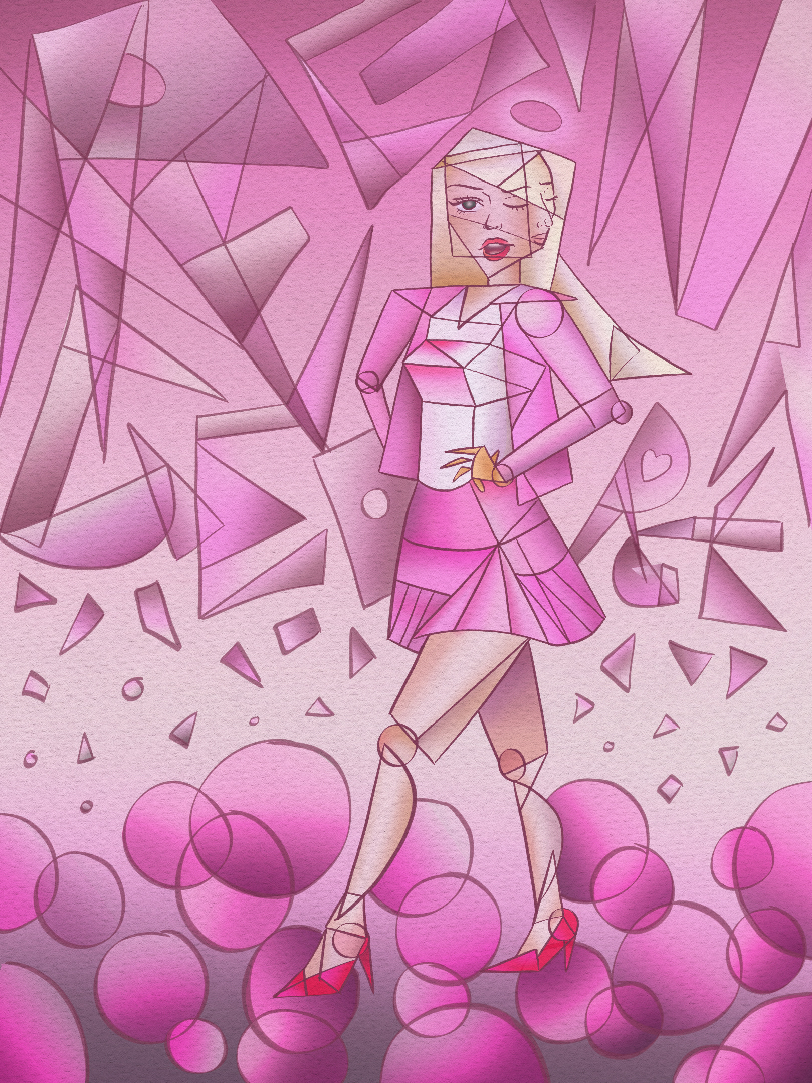"Arrogance" - Regina George, inspired by Cubism