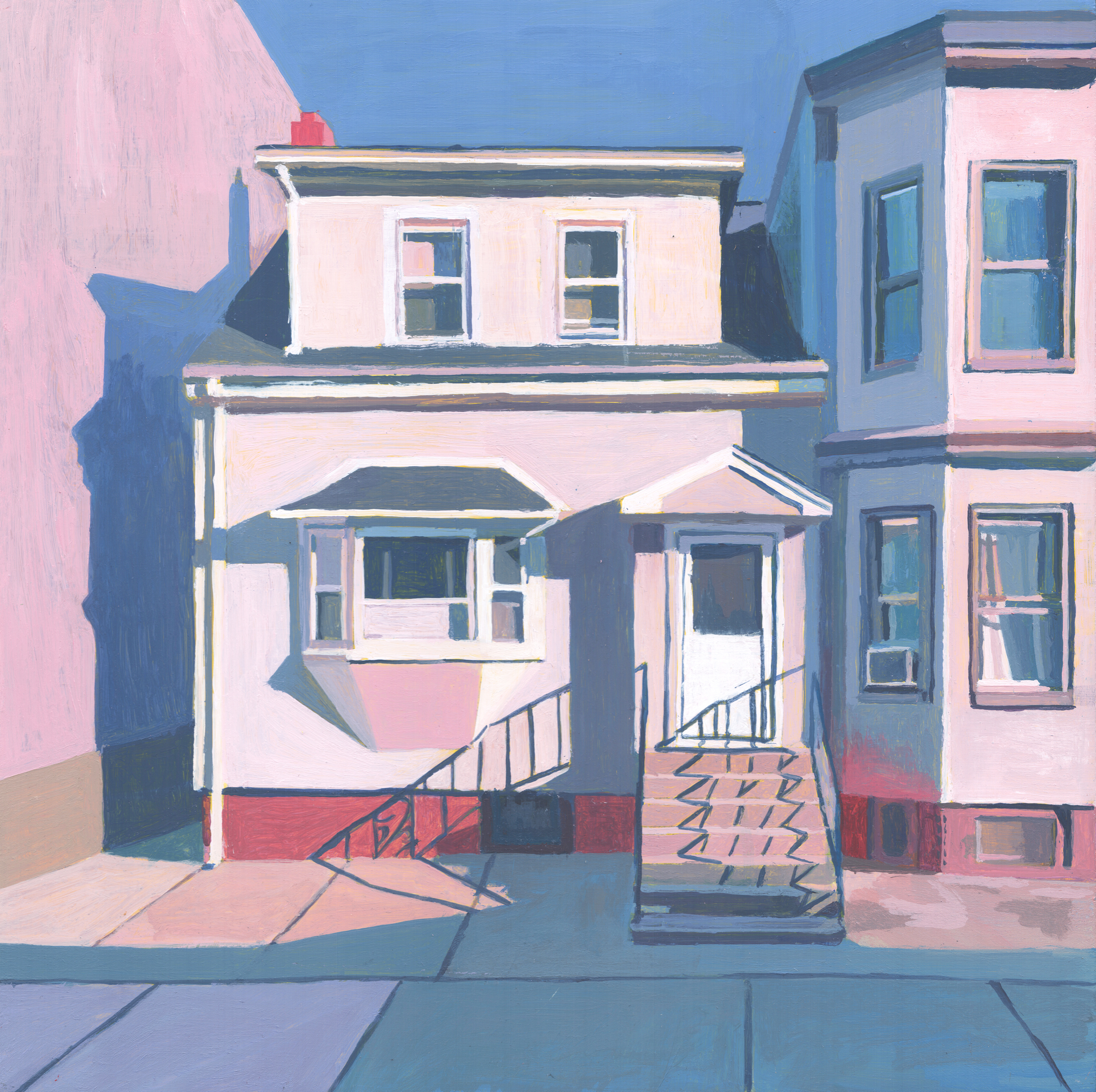 Ubi Umbra Cadit, Acrylic on panel, 10 x 10 inches