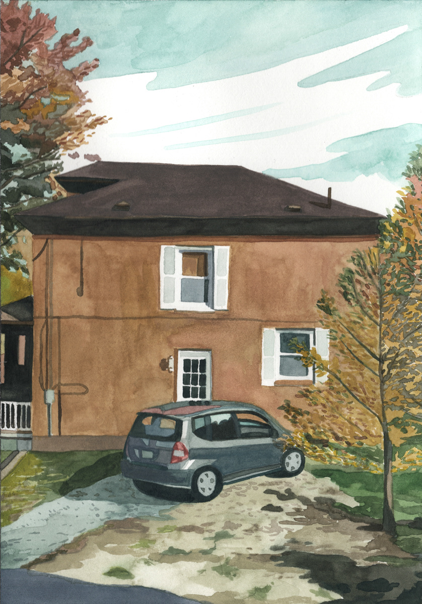 Watercolor on paper, 7 x 10 inches