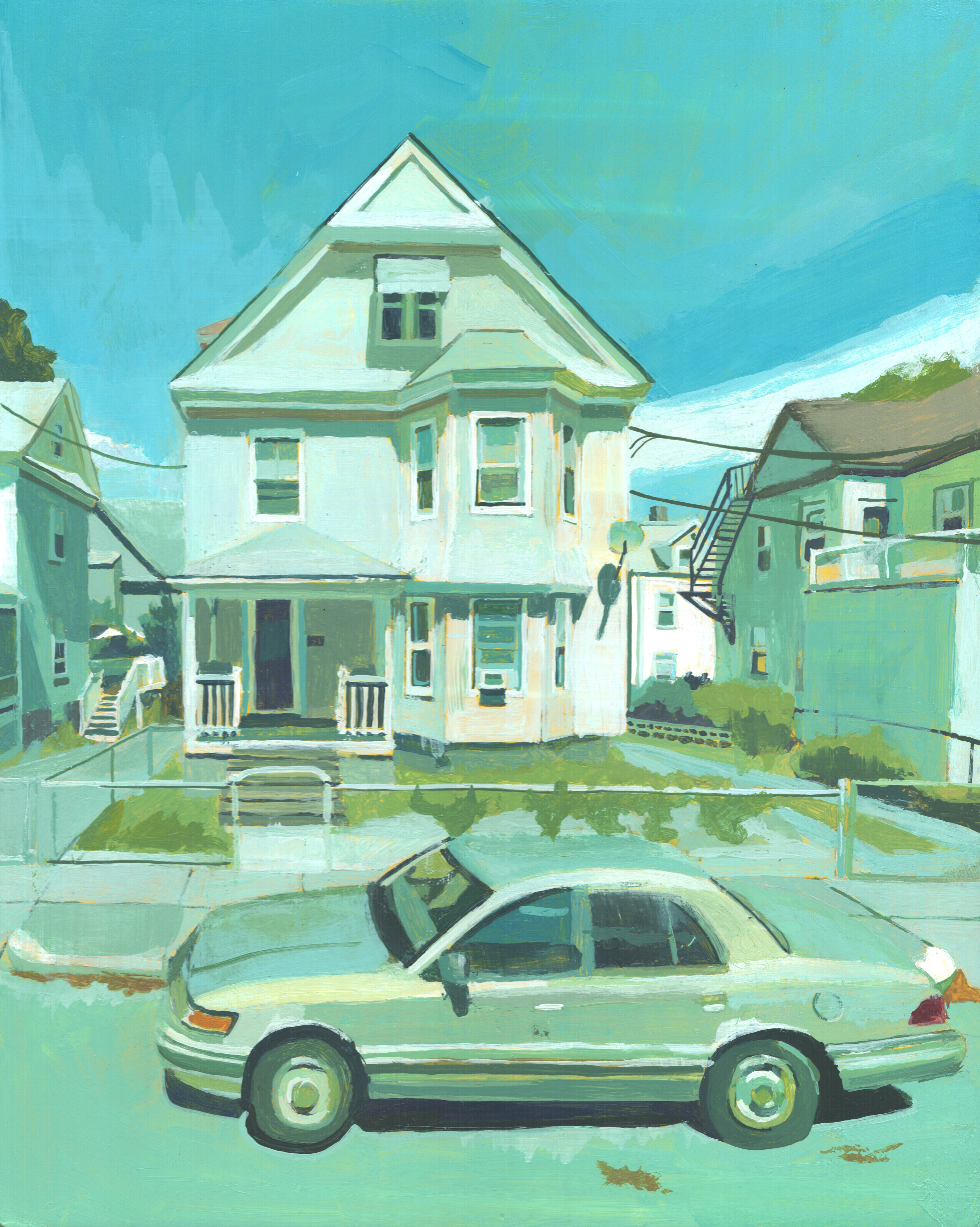 Non Sum Qualis Eram, Acrylic on panel, 9 x 12 inches