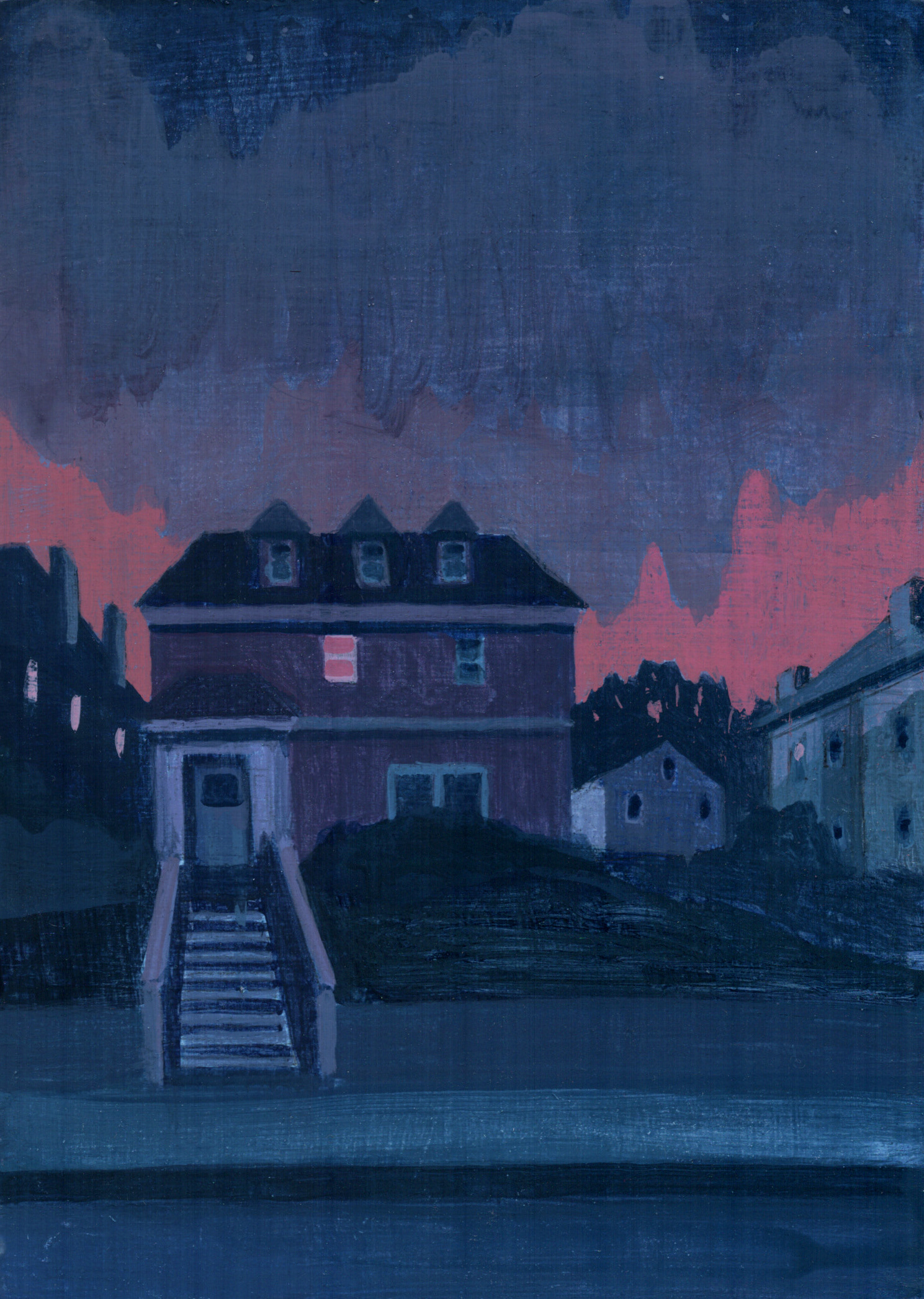 Acrylic on panel, 5 x 7 inches