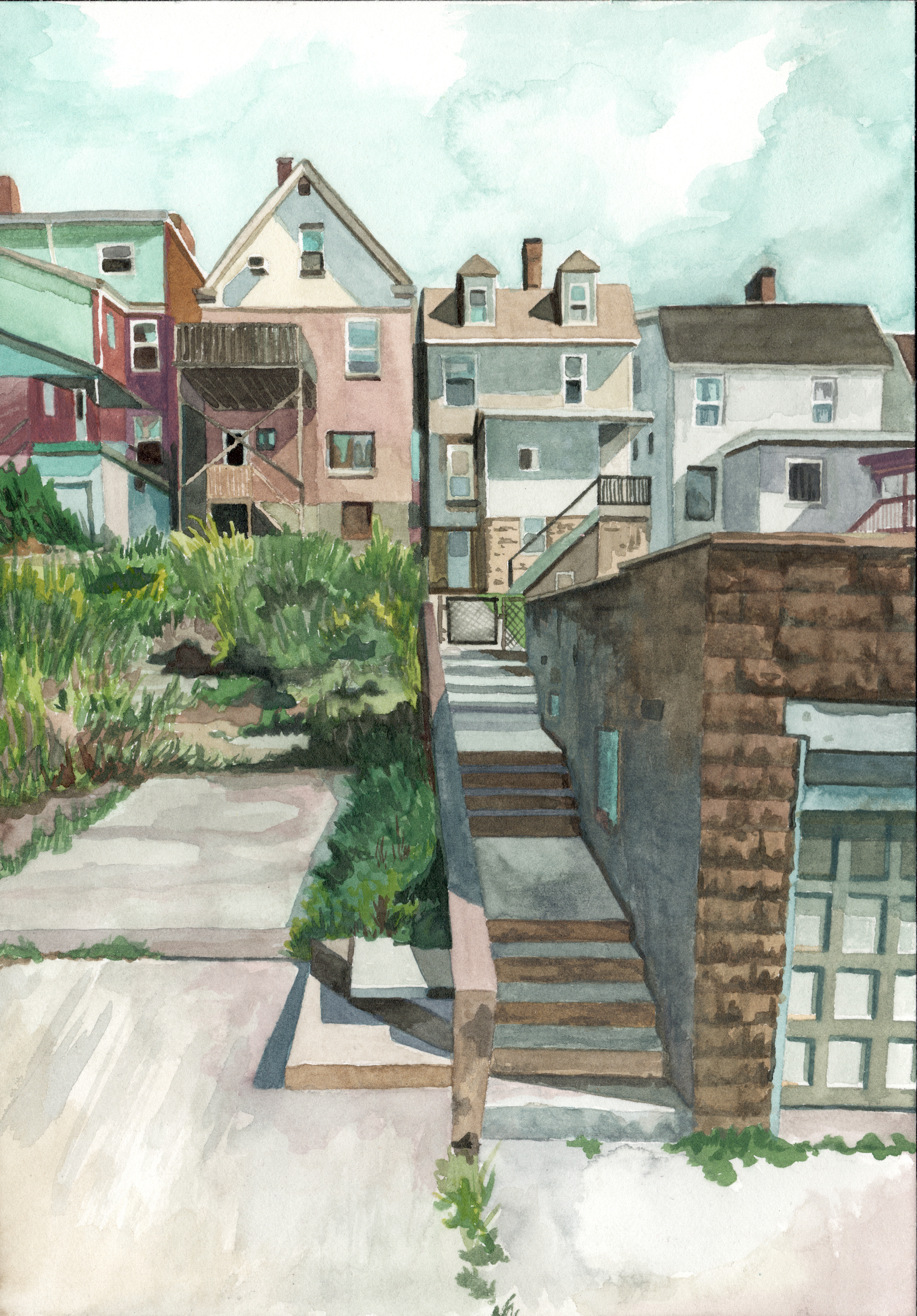 Watercolor on paper, 7 x 10 inches