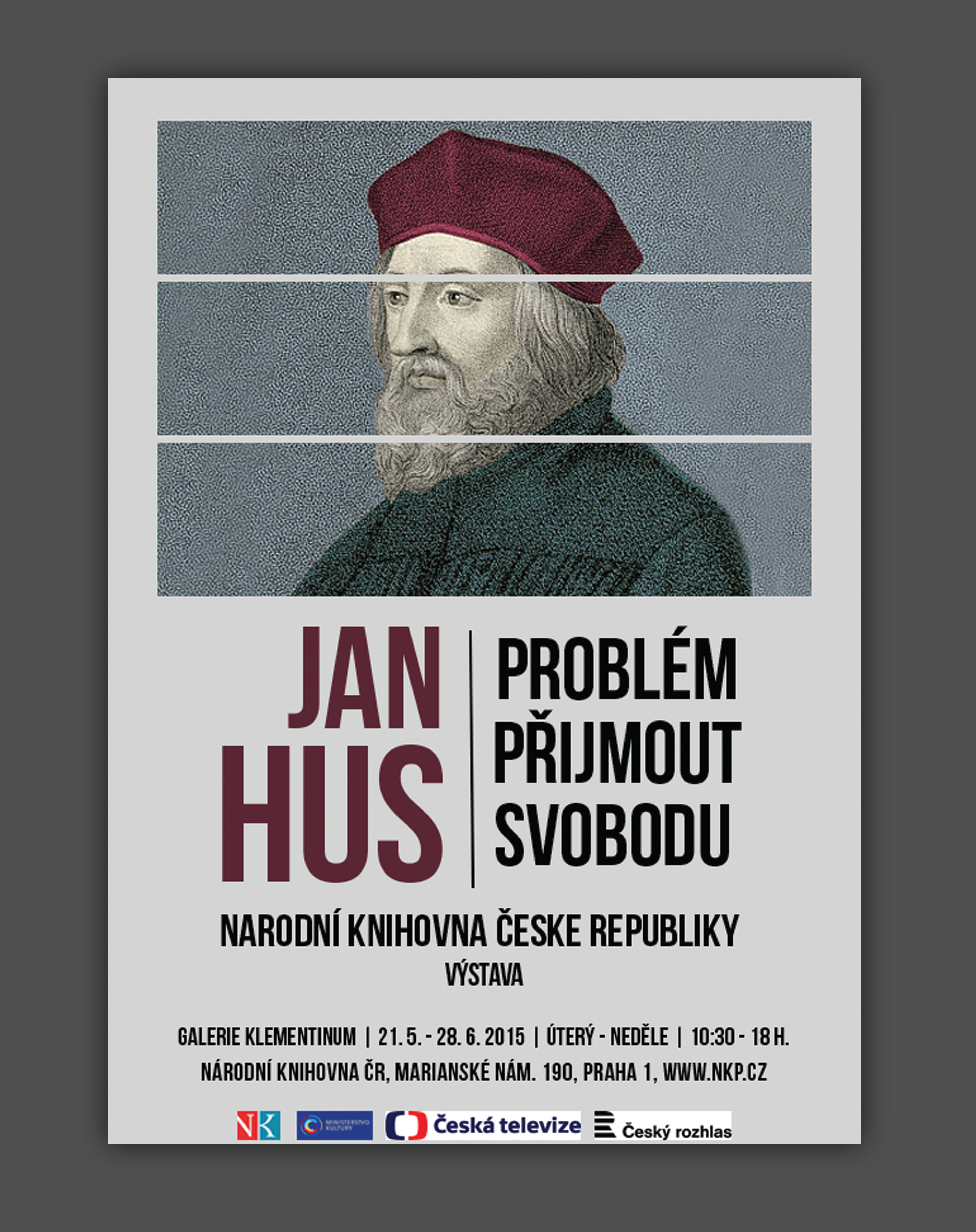 Plakát výstava "Jan Hus - Problém přijmout svobodu"