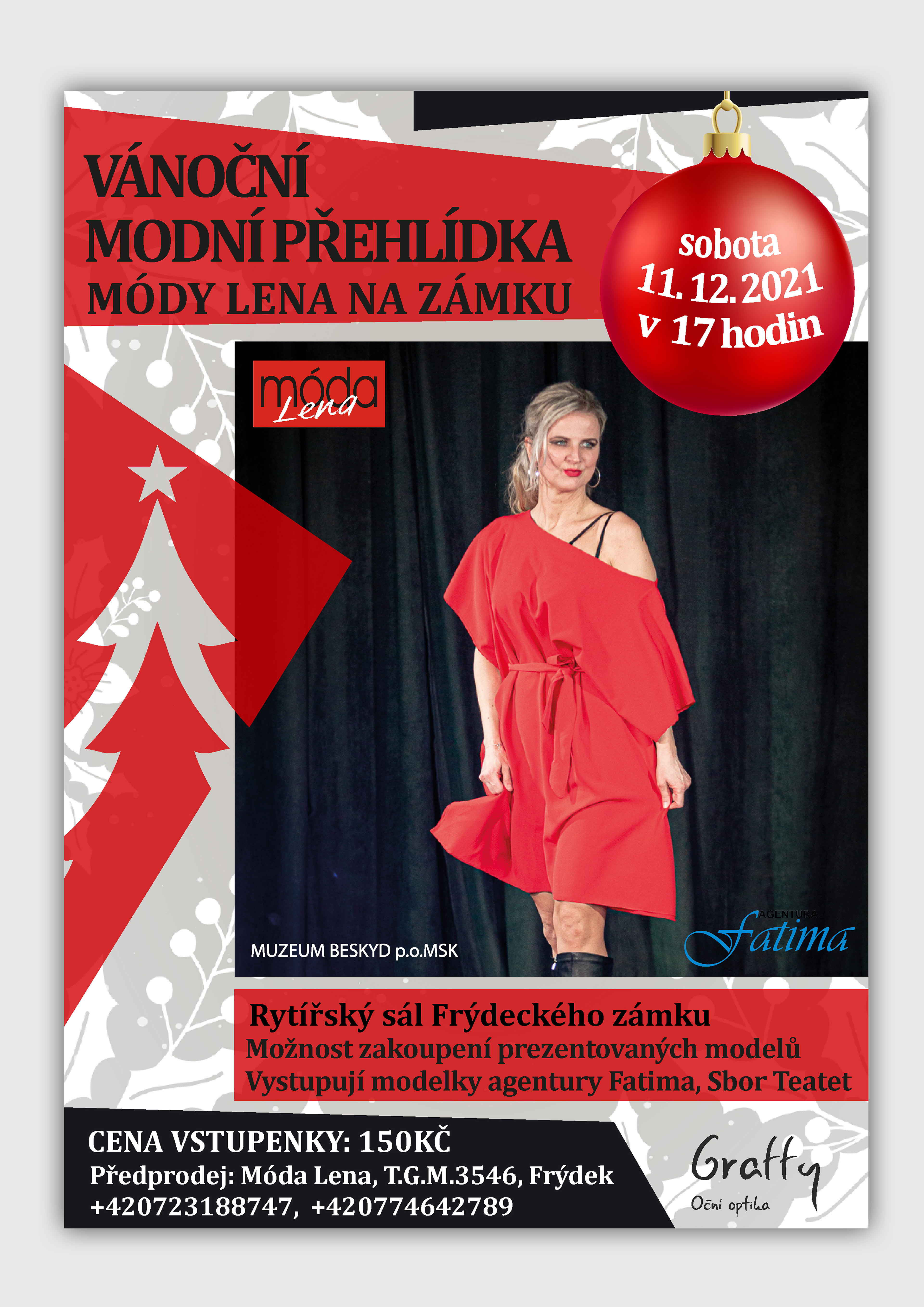 Plakát na Vánoční módní přehlídku A3