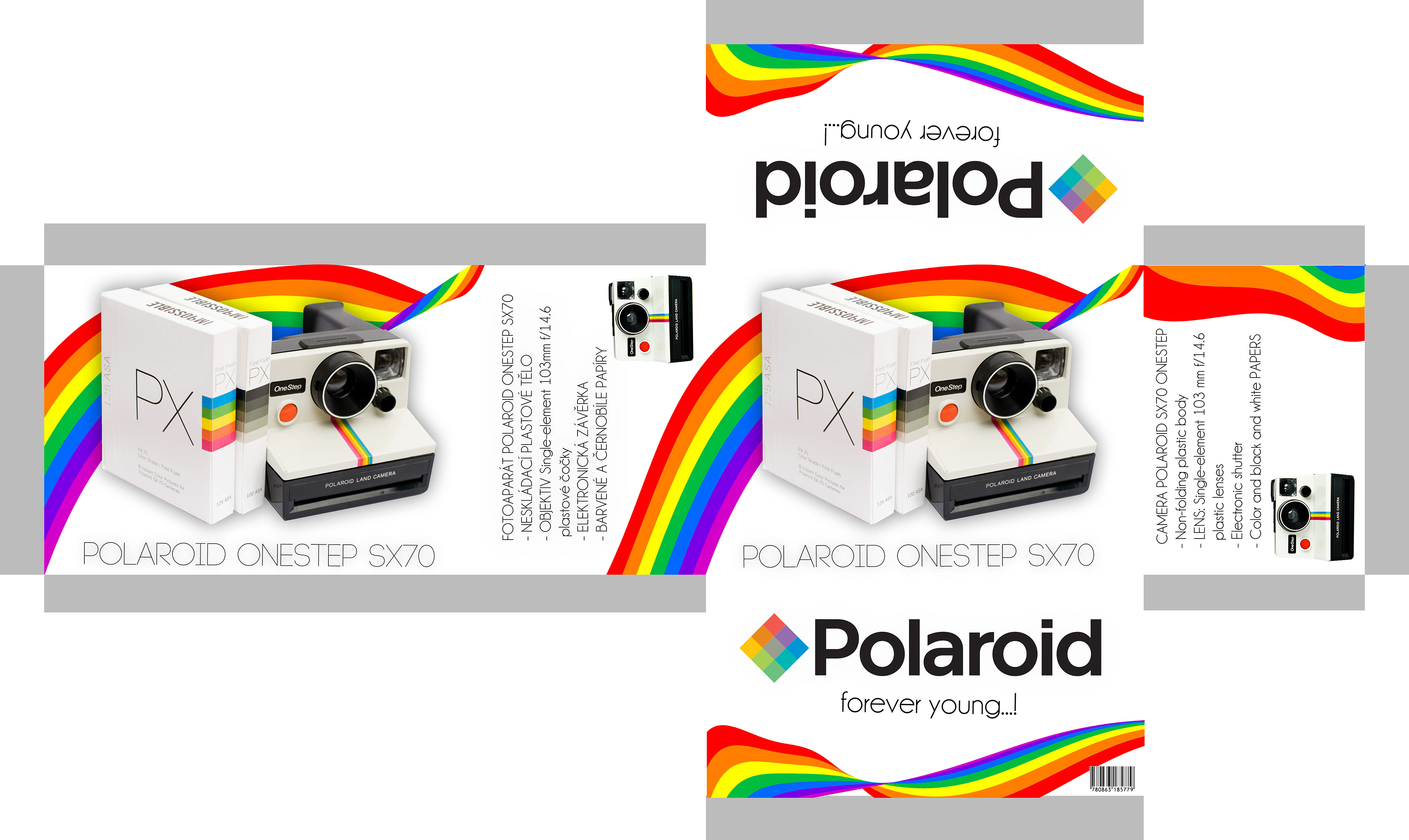 Design obalu - krabice na polaroid
