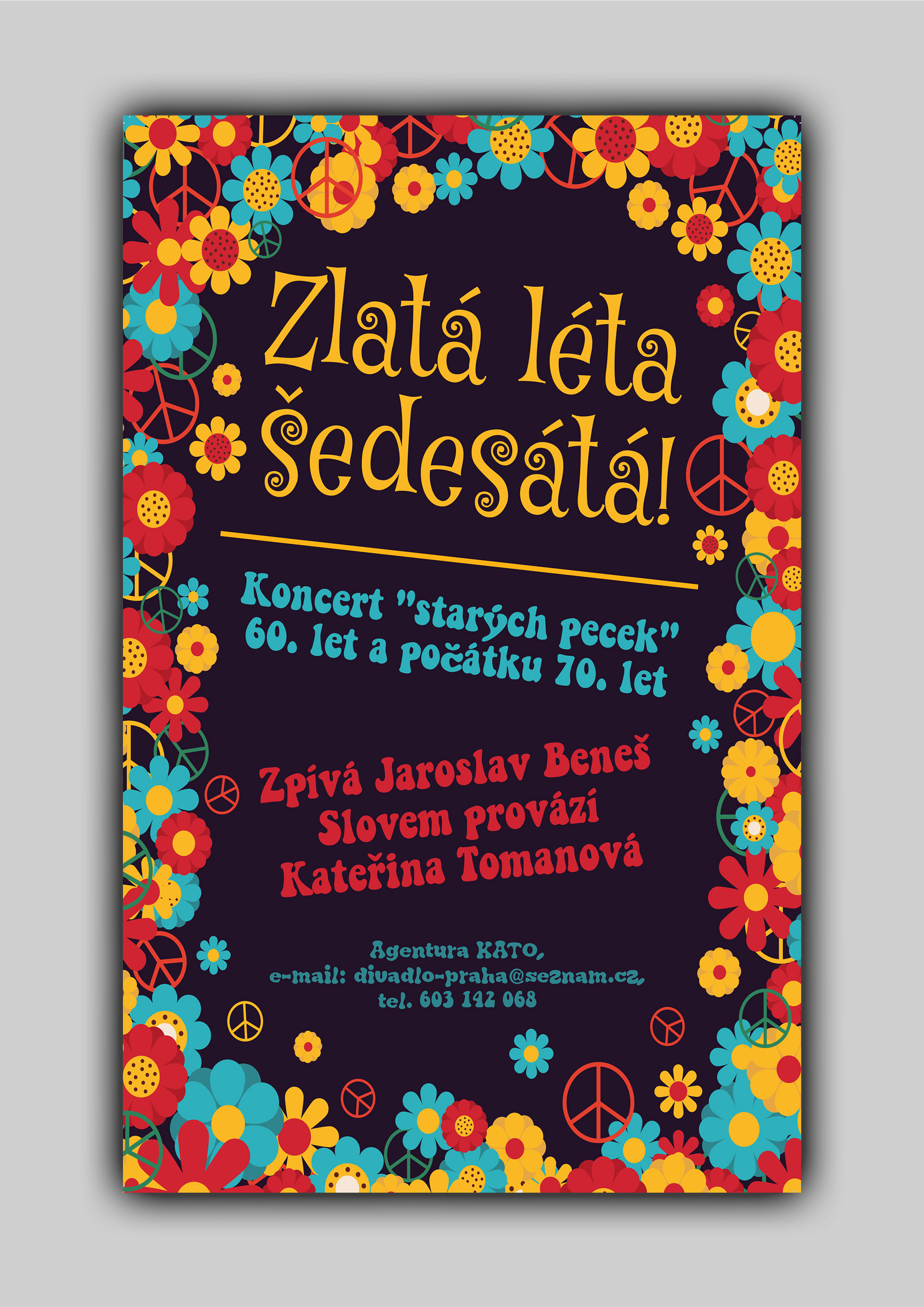 Plakát "Zlatá léta šedesátá!"