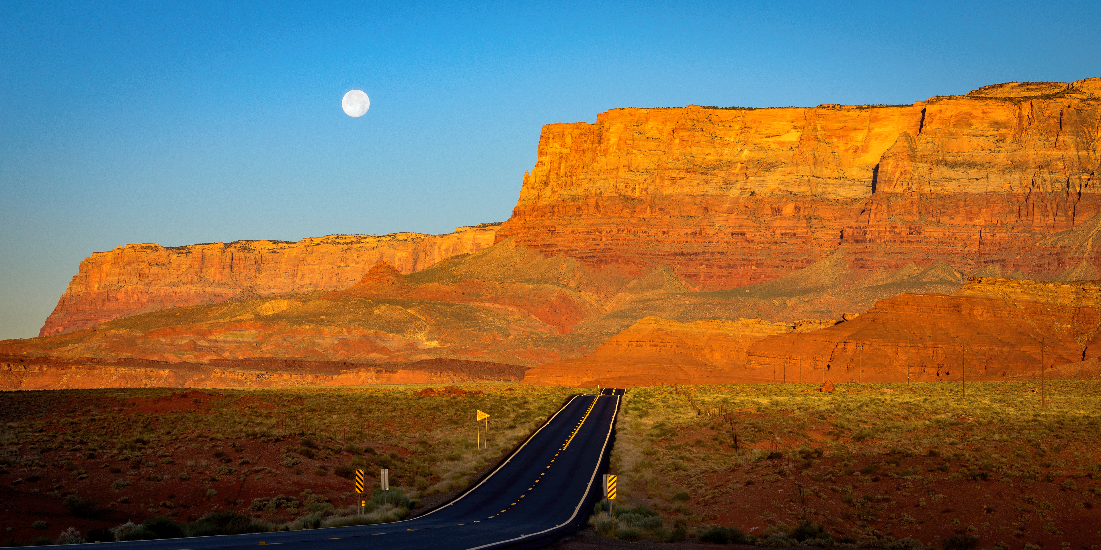Vermillion Moonset