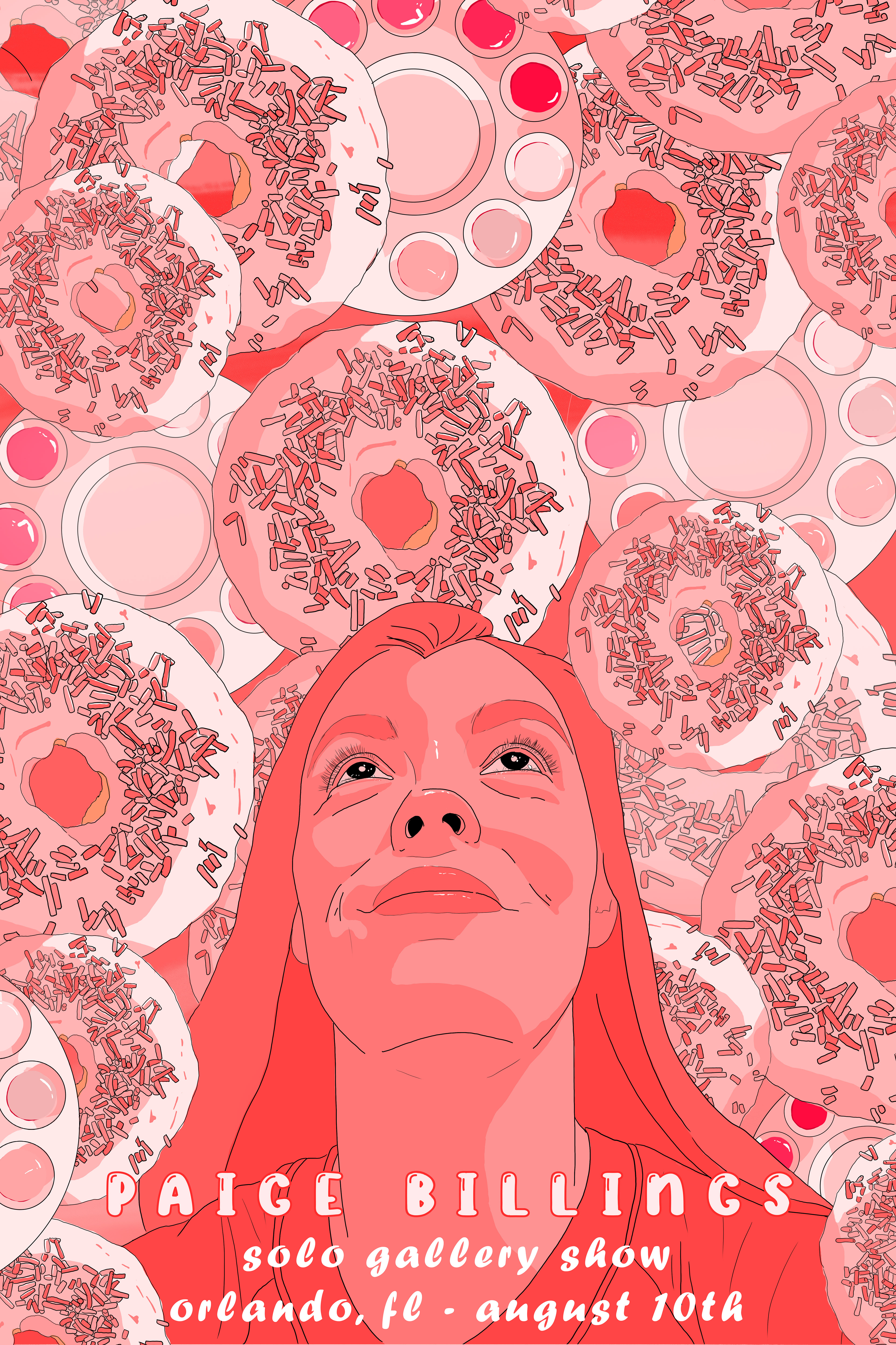 Self-Portrait for fictitious Art Show - Completed in Photoshop