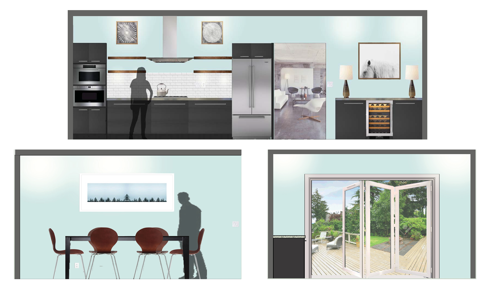 Rendered Interior Elevations