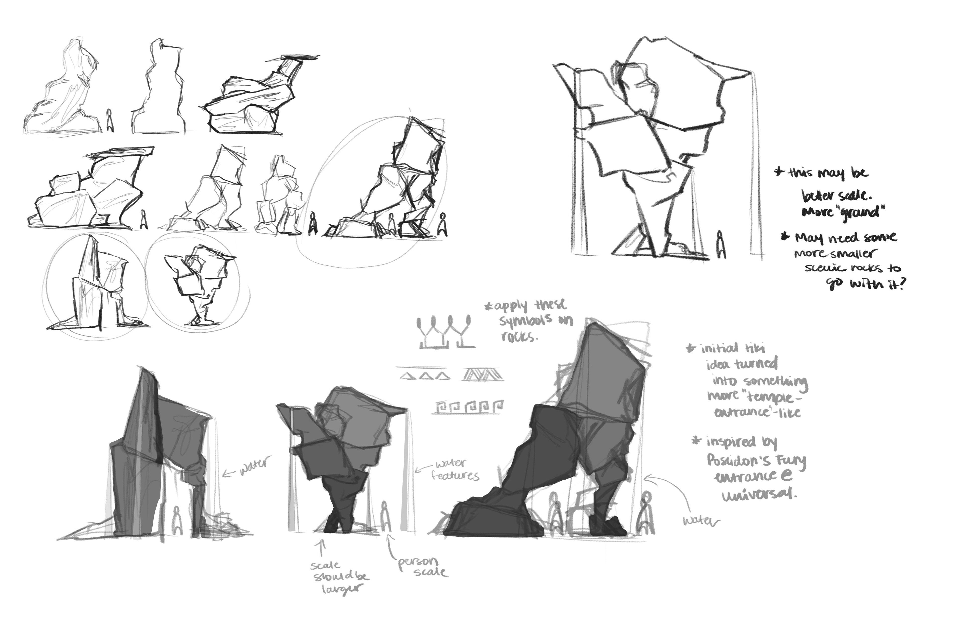Rockwork Design Ideation Sketches