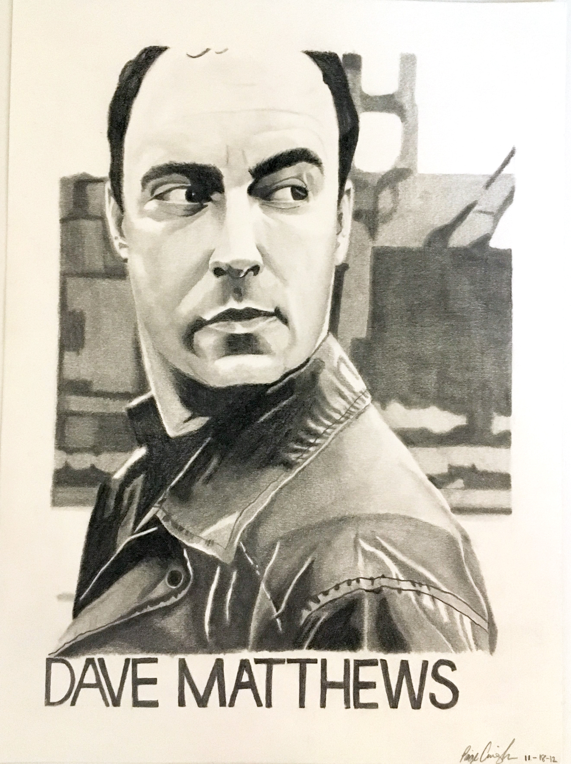 Personal Project - Dave Matthews Band Illustration, Completed in Graphite