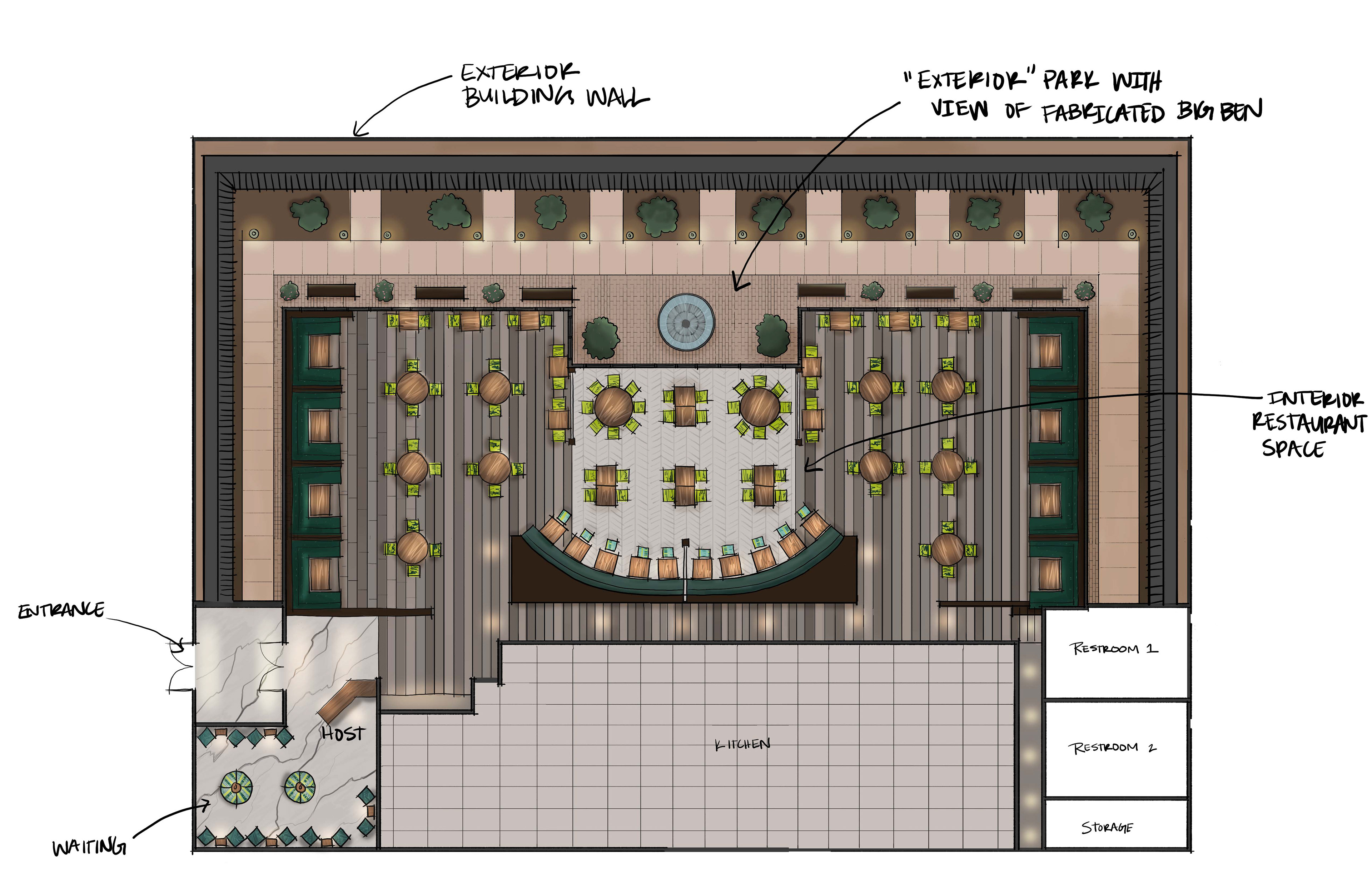 Rendered Floorplan - Completed in Photoshop