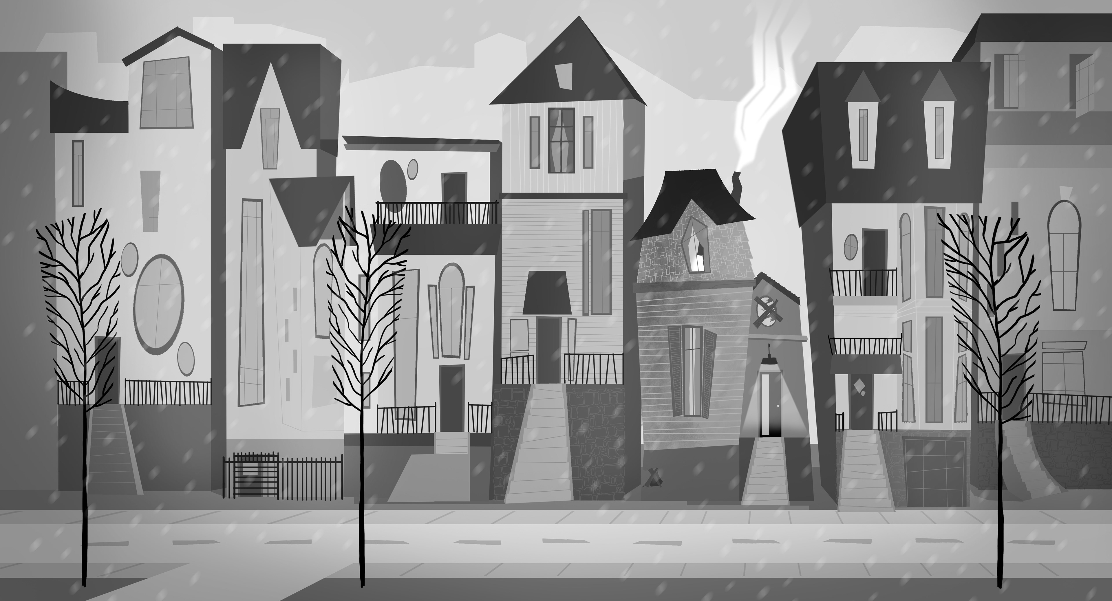 Background and Layout Design Course Illustration - Completed in Photoshop