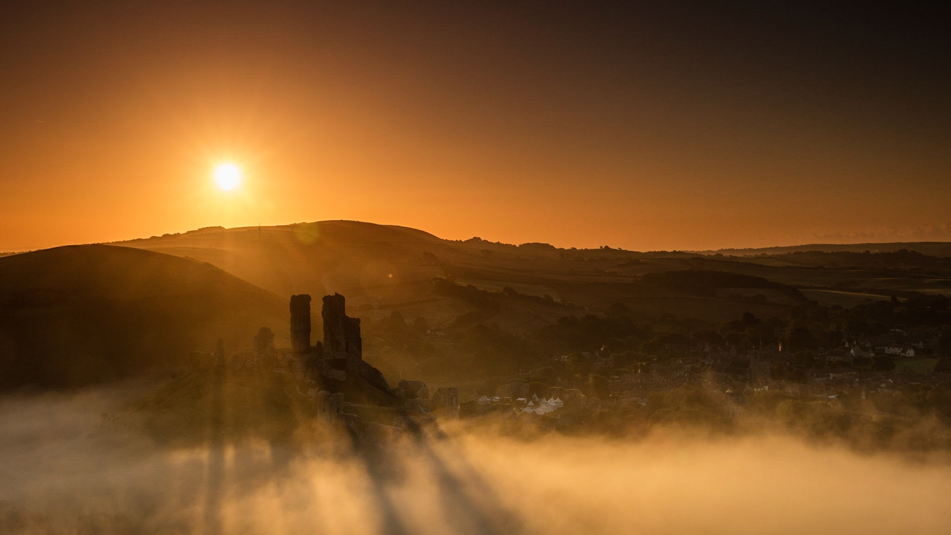 Corfe Castle Sunrise