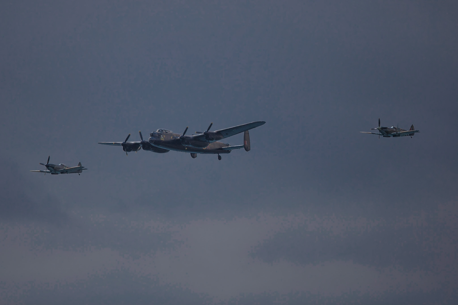 Lancaster, Spitfire and Hurricane