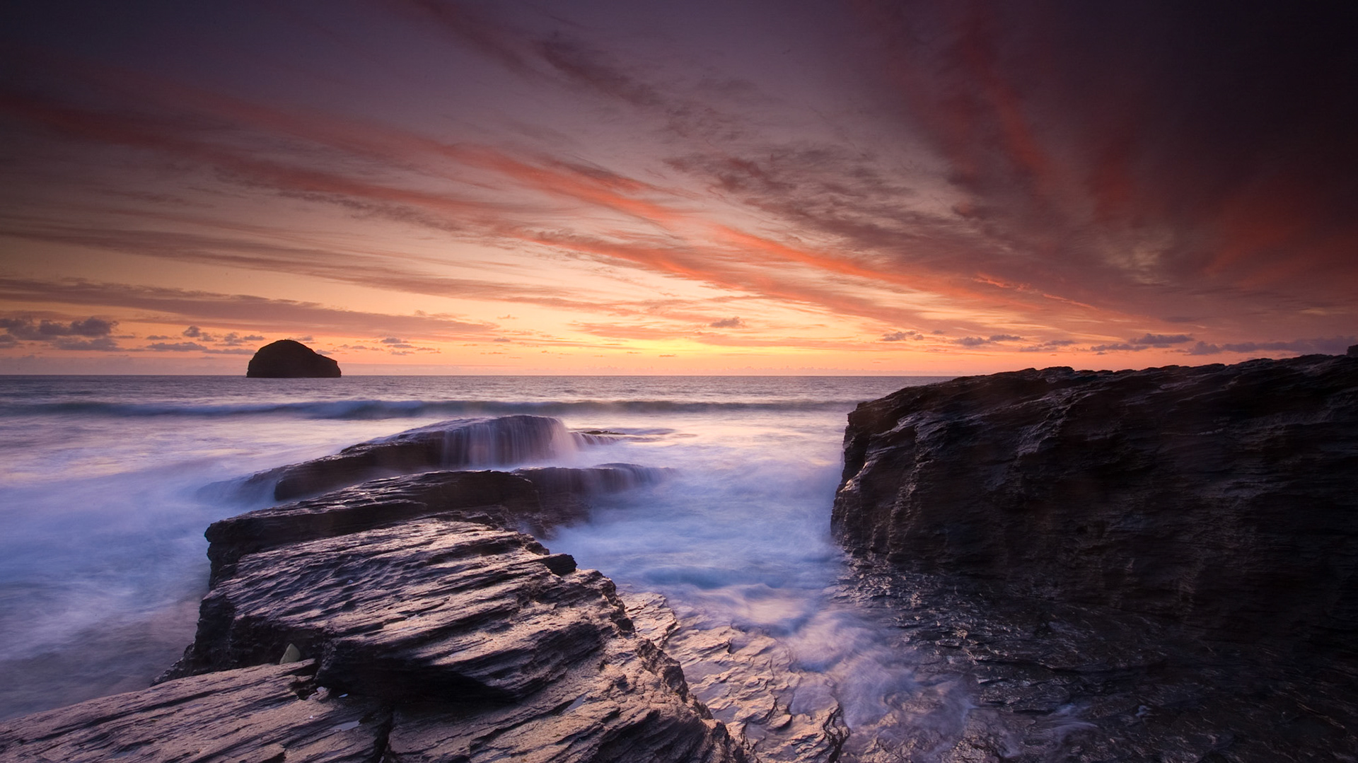 Trebarwith Sunset