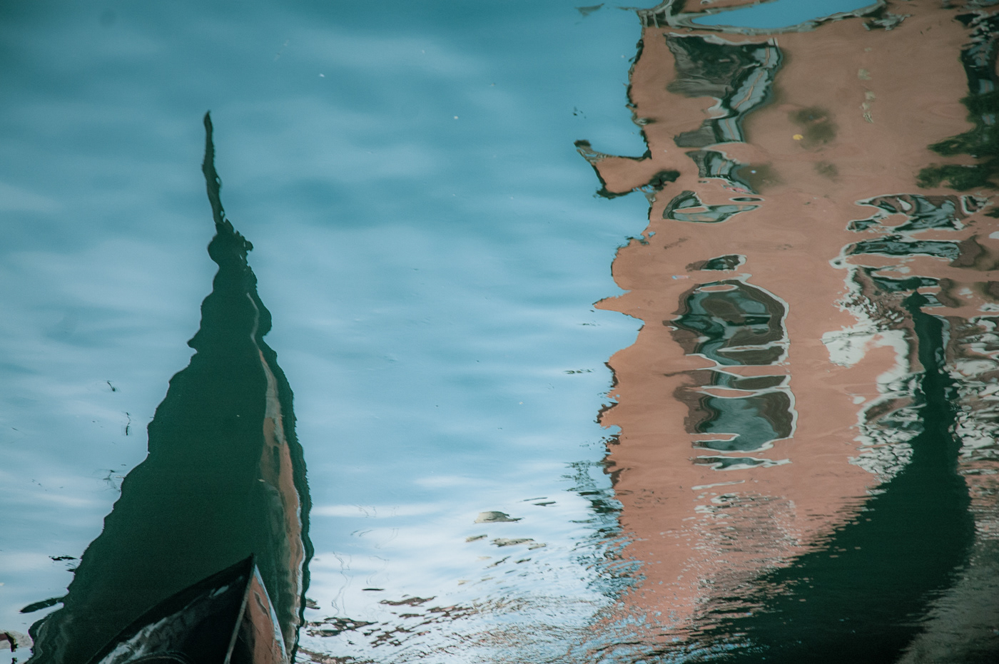 Reflections - dance of light - Venice - gondolas