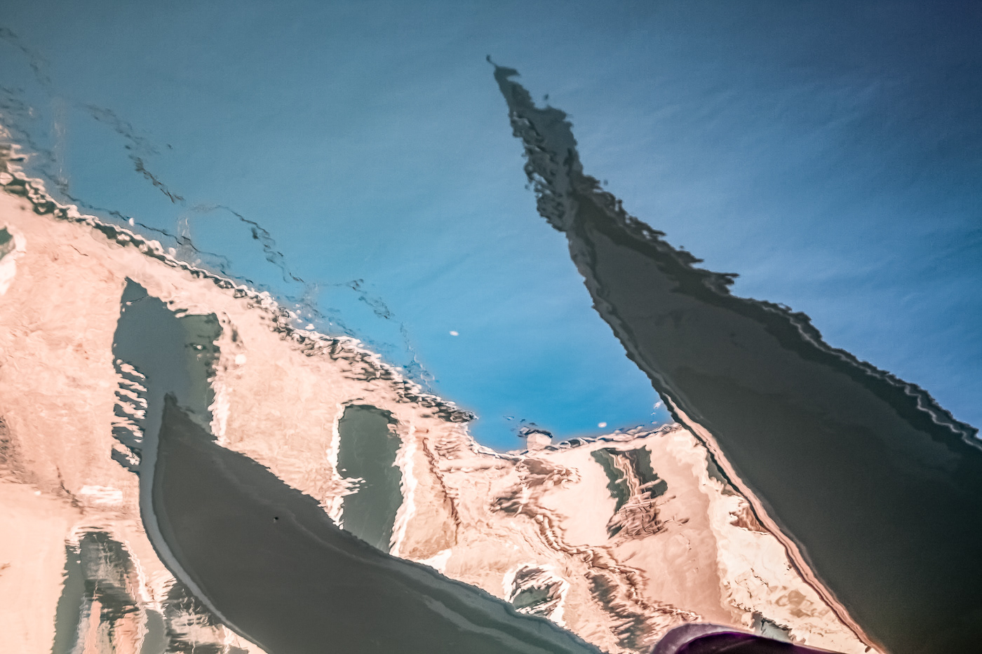 Reflections - dance of light - Venice - gondola