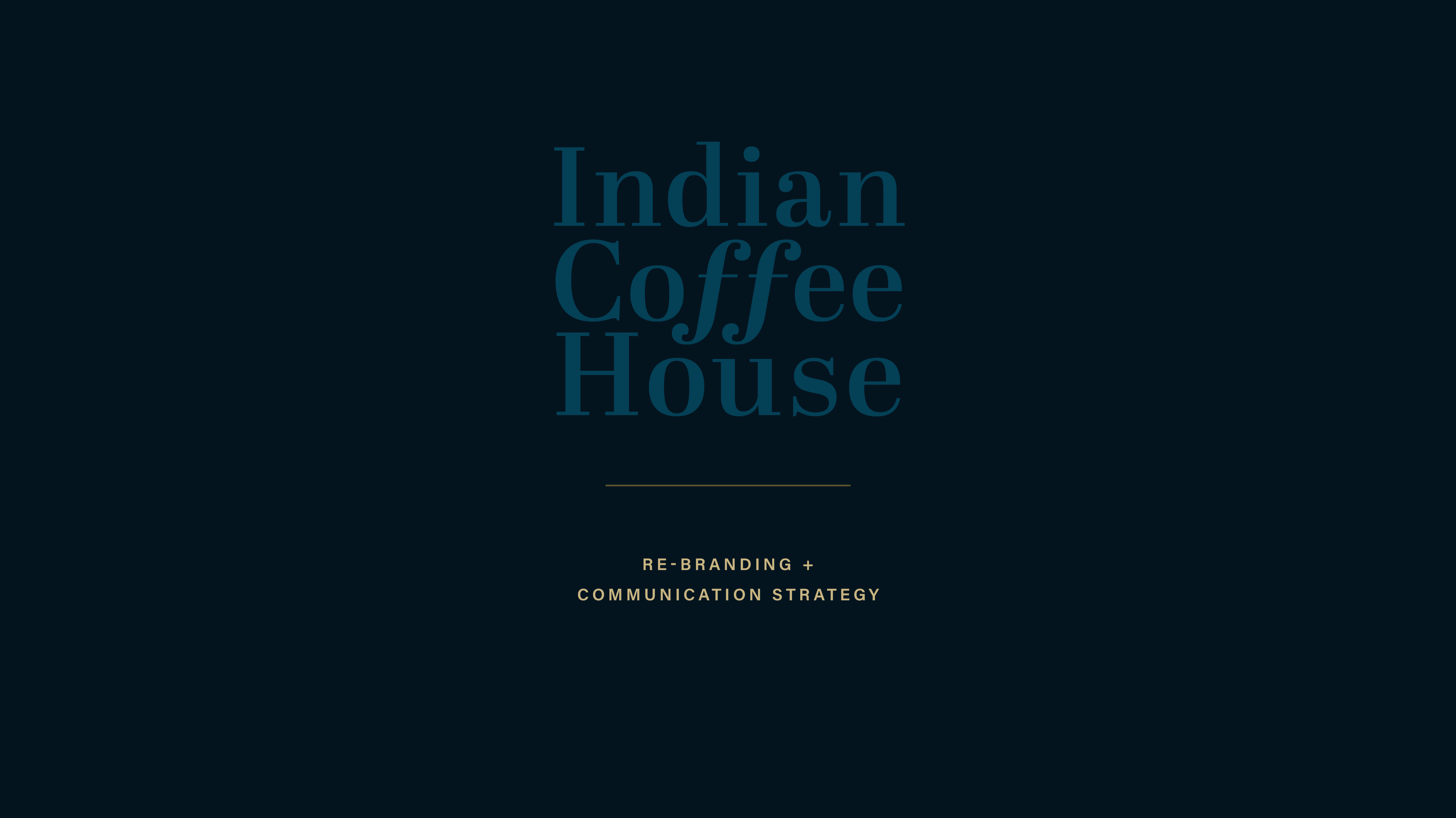 Reviving The Indian Coffee House — rebrand cover